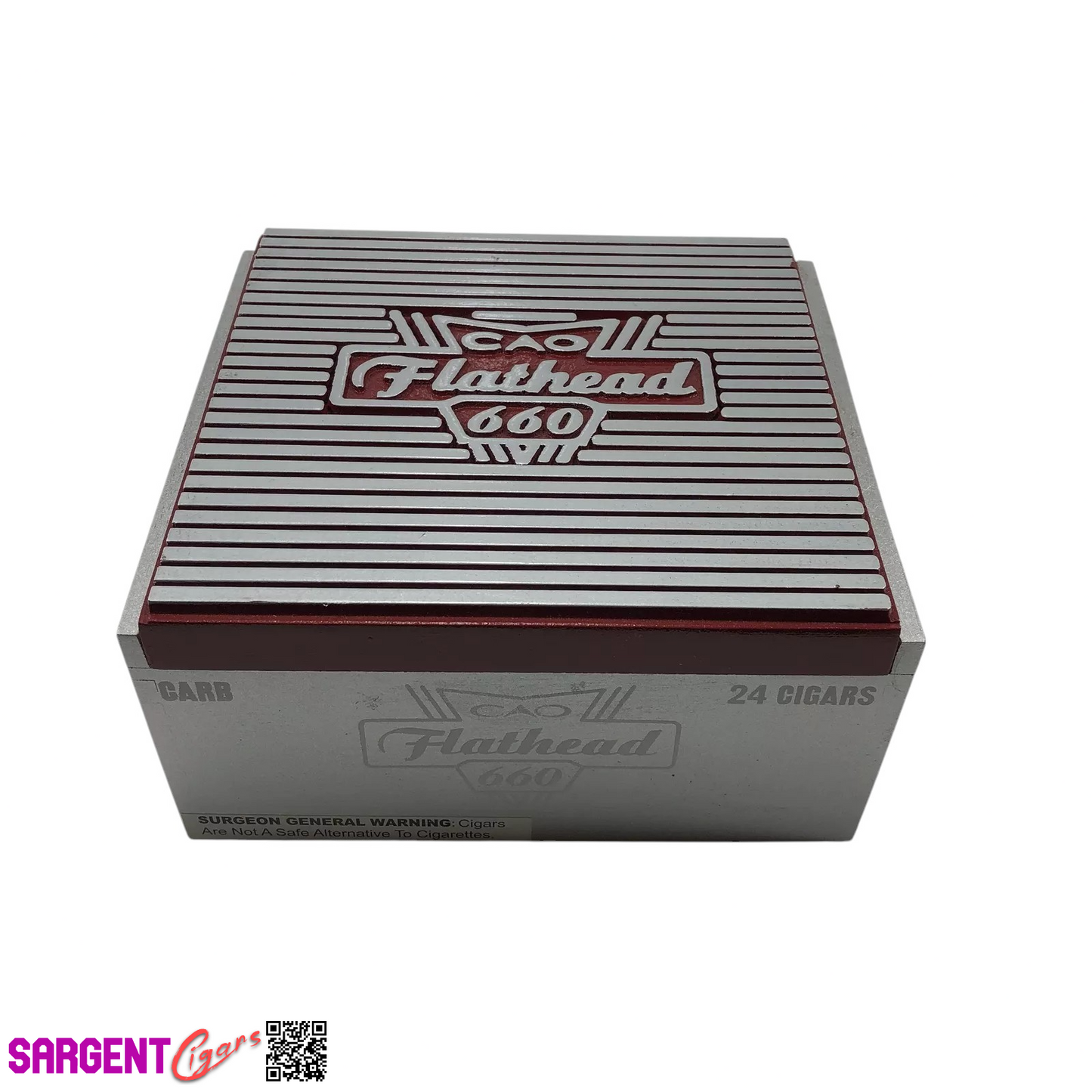 CAO Flathead 660 Empty Wooden Cigar Box 7.75x7x4