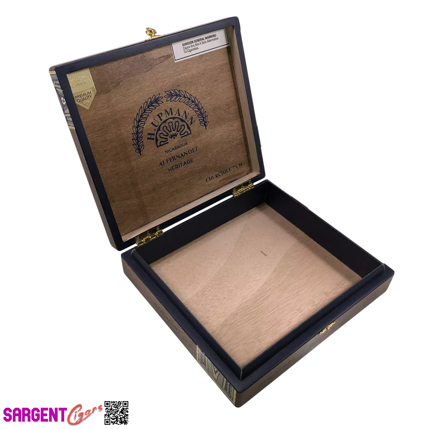 H Upmann Heritage Churchill Empty Wooden Cigar Box 9.25x8.25x2