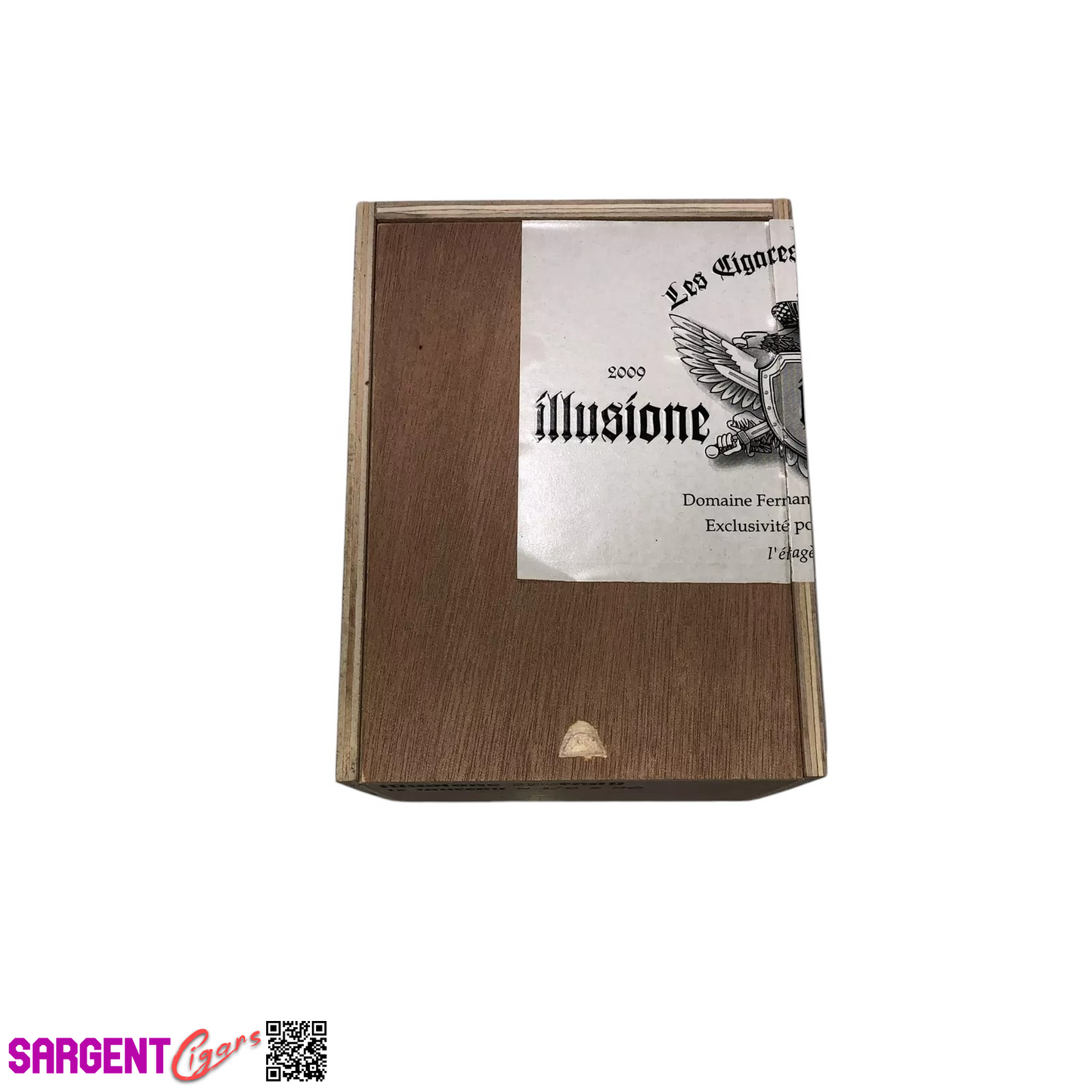 Illusione Epernay Le Taureau Empty Wooden Cigar Box 4.75x6.25x4.25