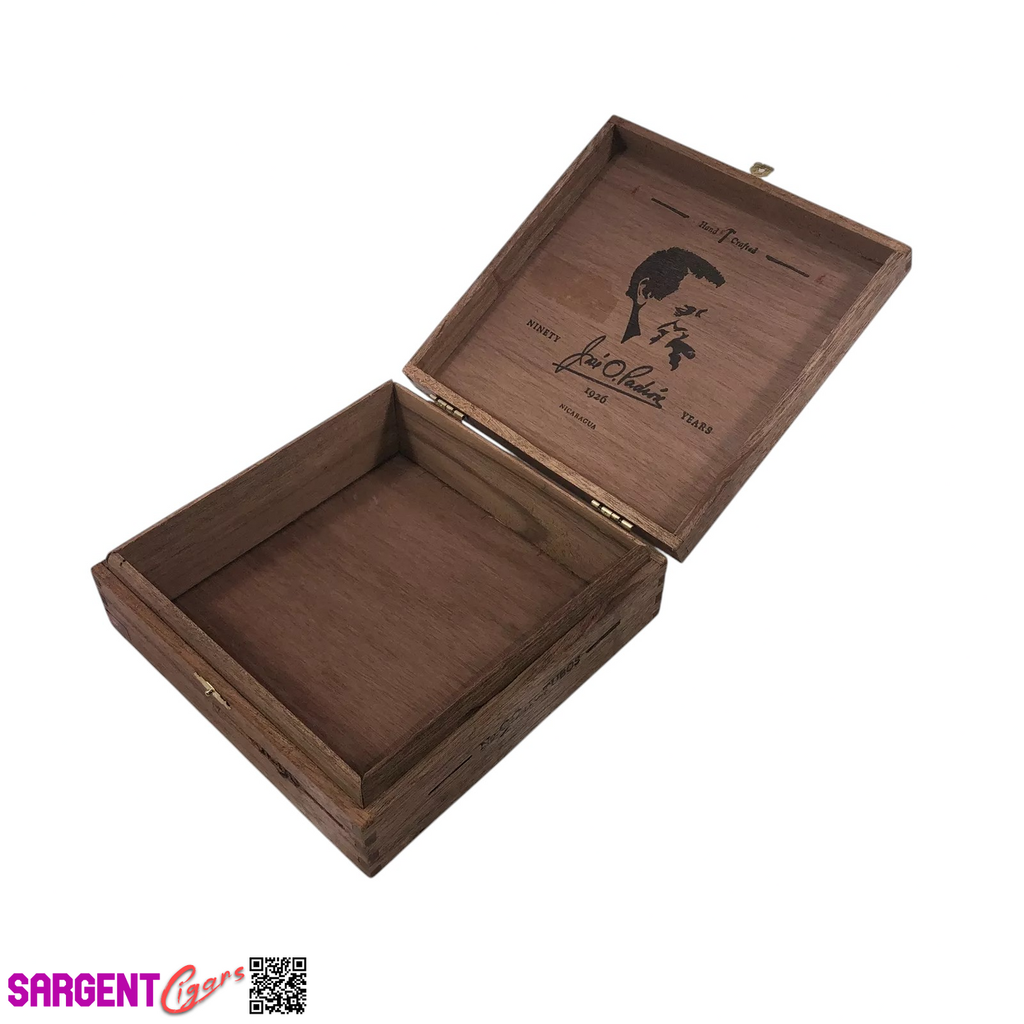 Padron No90 Empty Wooden Cigar Box 7.5x7.5x2.75