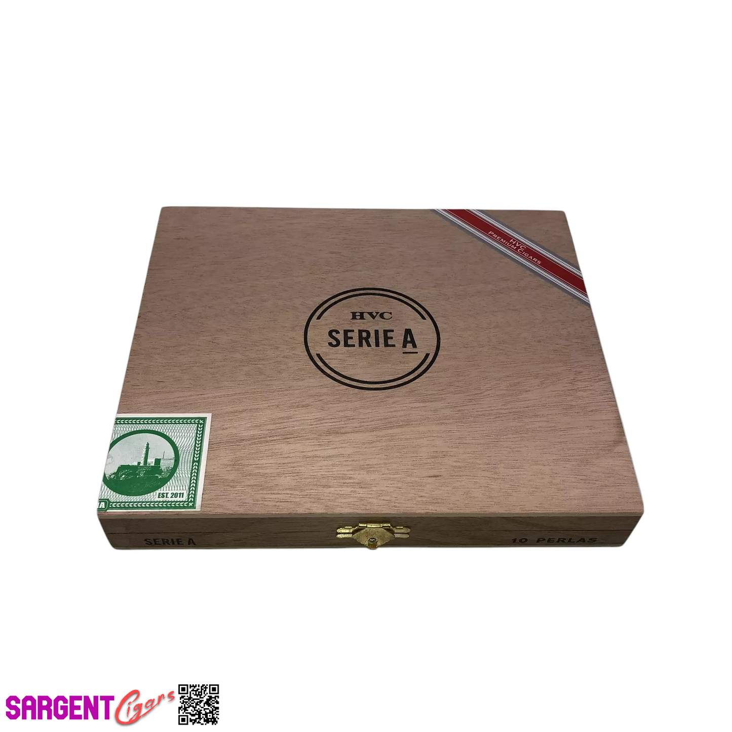 HVC Serie A Canones Empty Wooden Cigar Box 9x6.75x1.25
