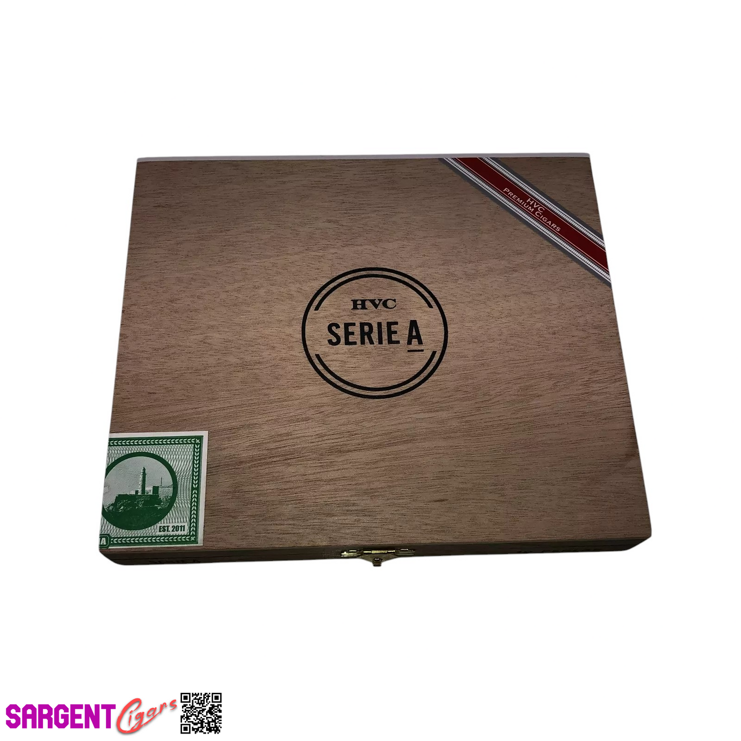 HVC Serie A Canones Empty Wooden Cigar Box 9x6.75x1.25