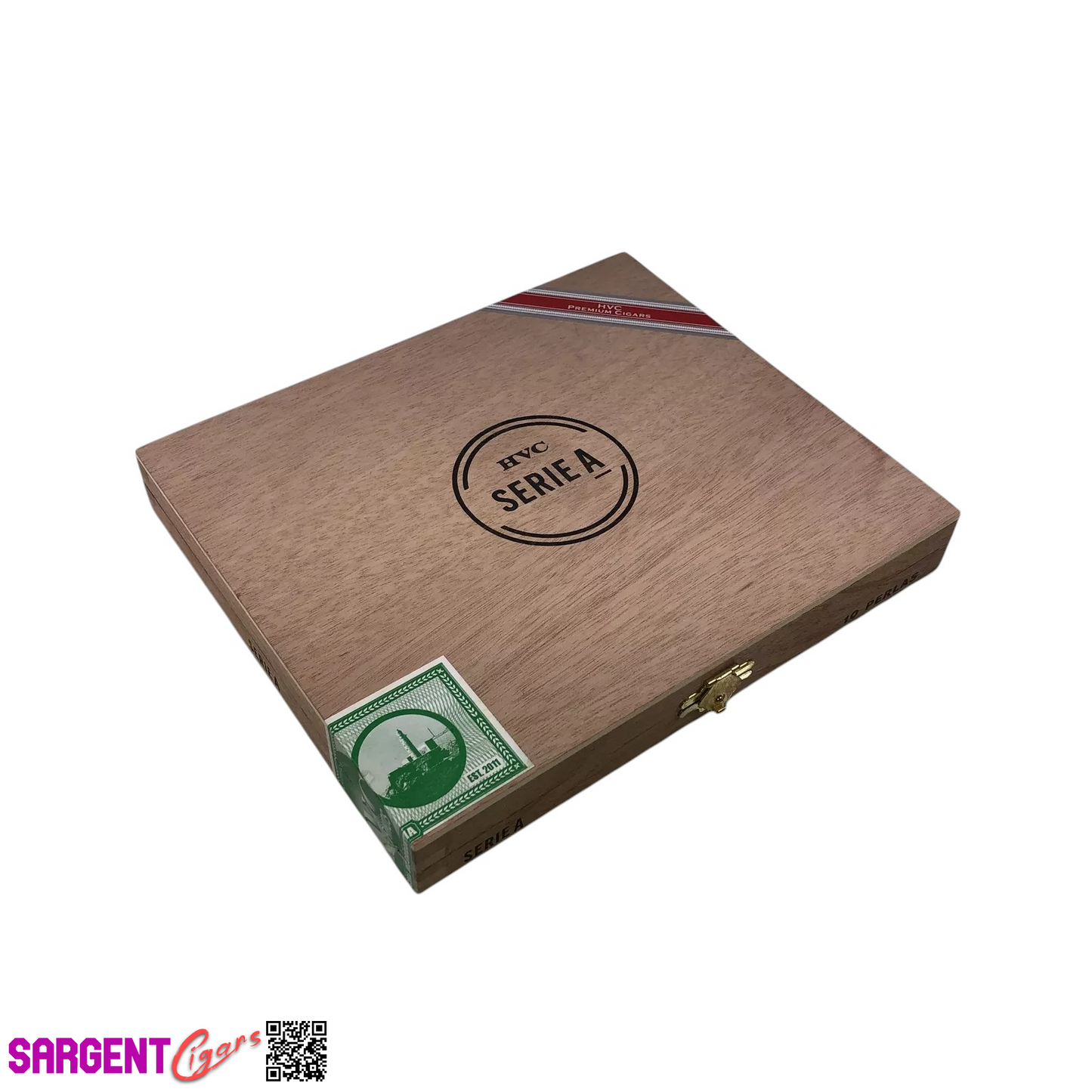 HVC Serie A Canones Empty Wooden Cigar Box 9x6.75x1.25