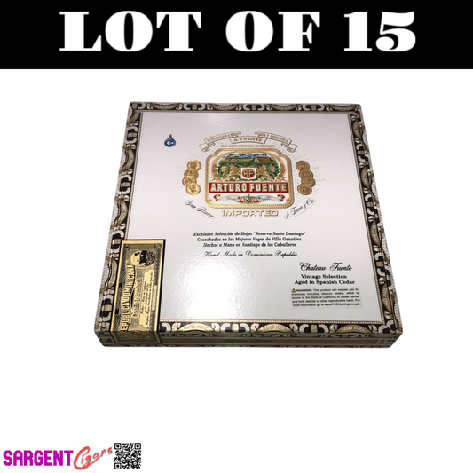 Lot of 15 Arturo Fuente Chateau Empty Cigar Boxes 9.5x9.75x1.25 (K)