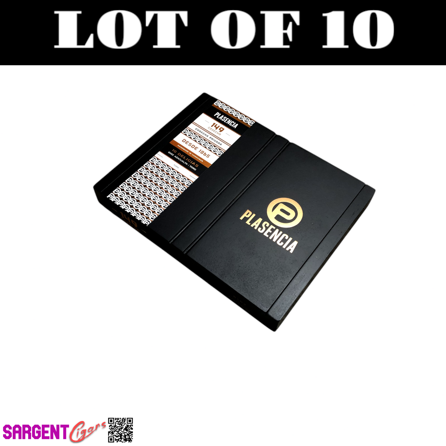 Lot of 10 Plasencia 149 Cosecha Toro Empty Wooden Cigar Boxes 9.5x7.5x1.25 (L)