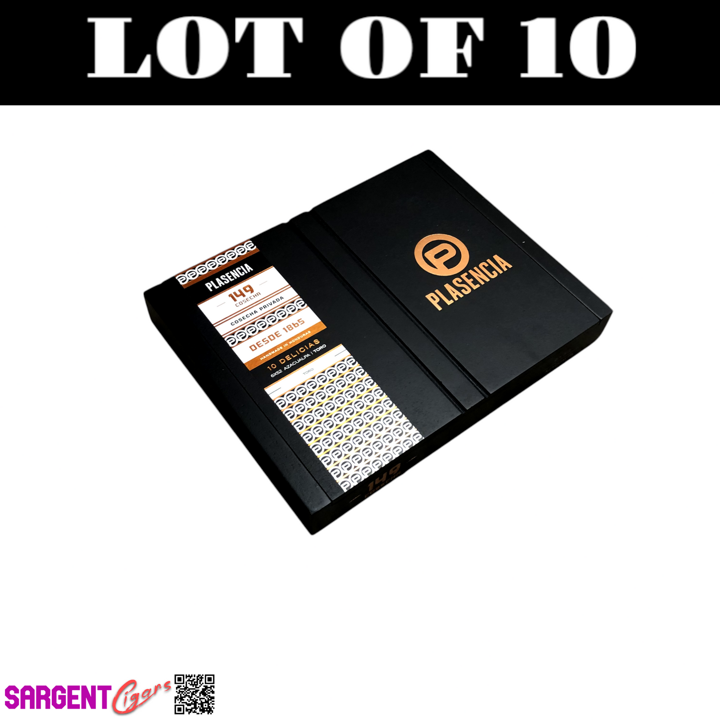 Lot of 10 Plasencia 149 Cosecha Toro Empty Wooden Cigar Boxes 9.5x7.5x1.25 (L)