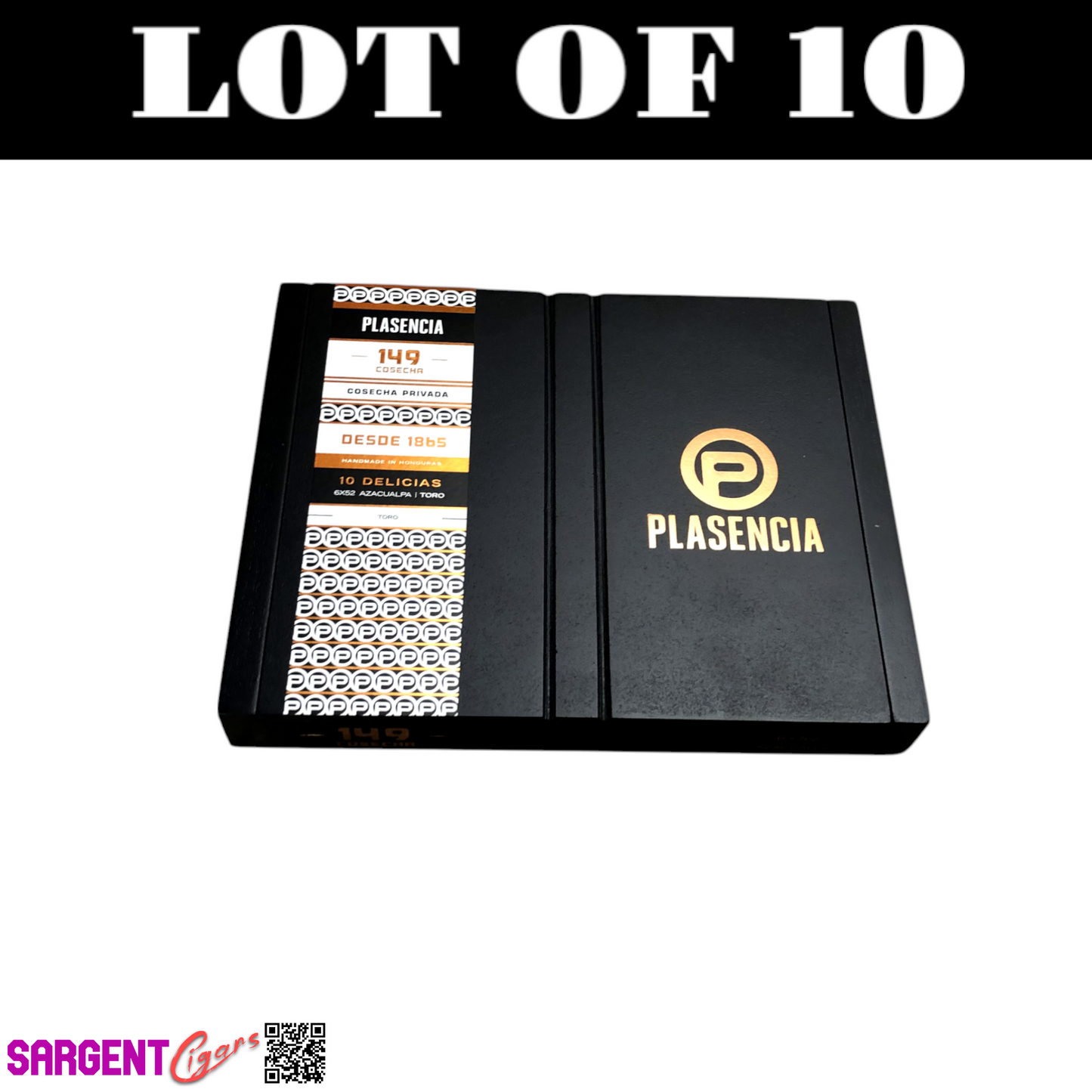 Lot of 10 Plasencia 149 Cosecha Toro Empty Wooden Cigar Boxes 9.5x7.5x1.25 (L)