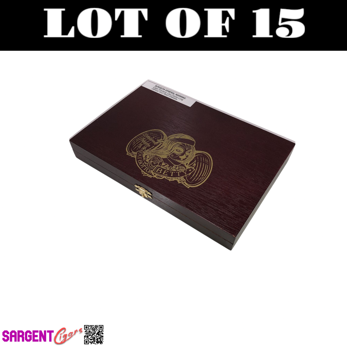 Lot of 15 Fat Bottom Betty Robusto Empty Wooden Cigar Boxes 9.5x6.5x1.5 H