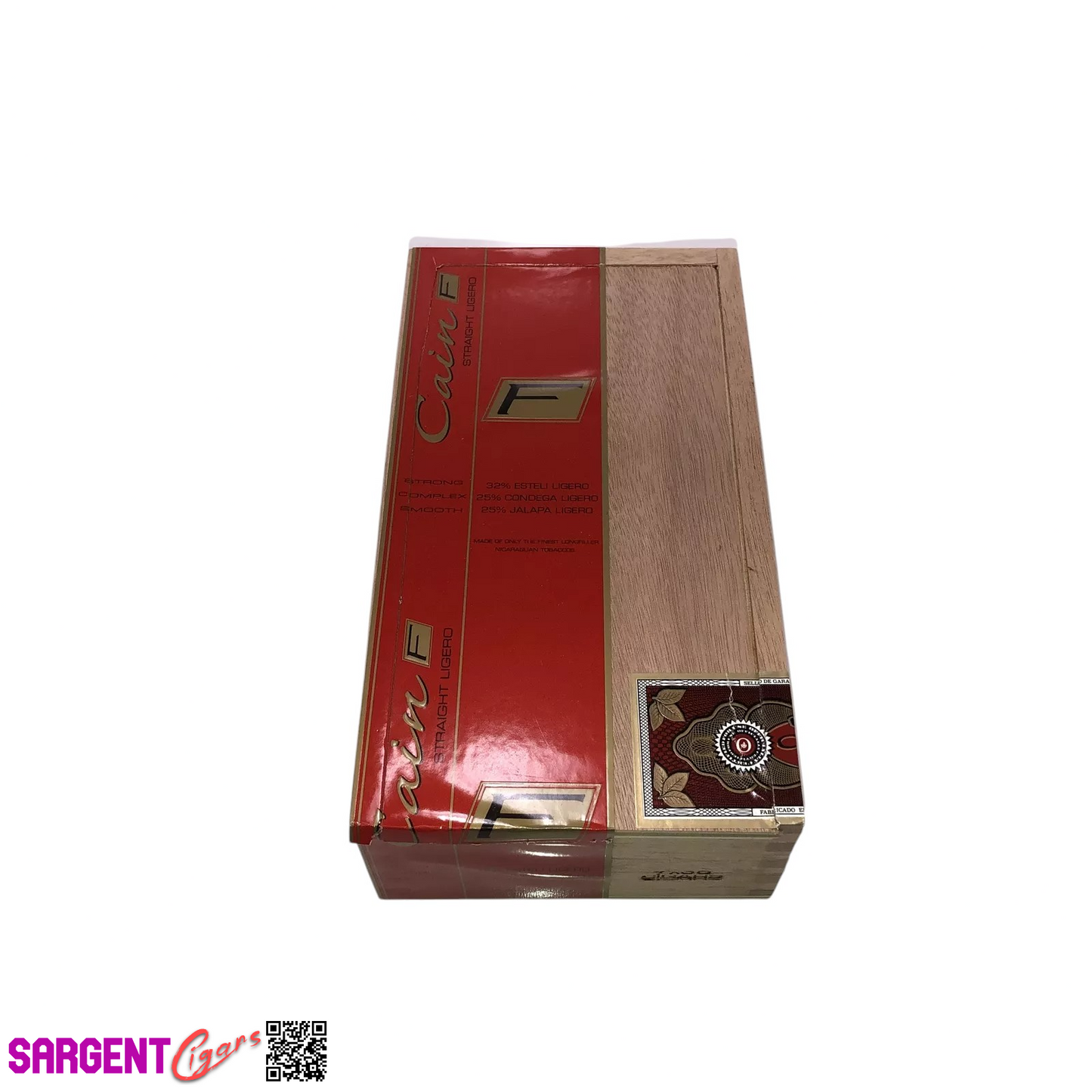 Oliva Cain Lancero Empty Wooden Cigar Box 4.25x8x2.25