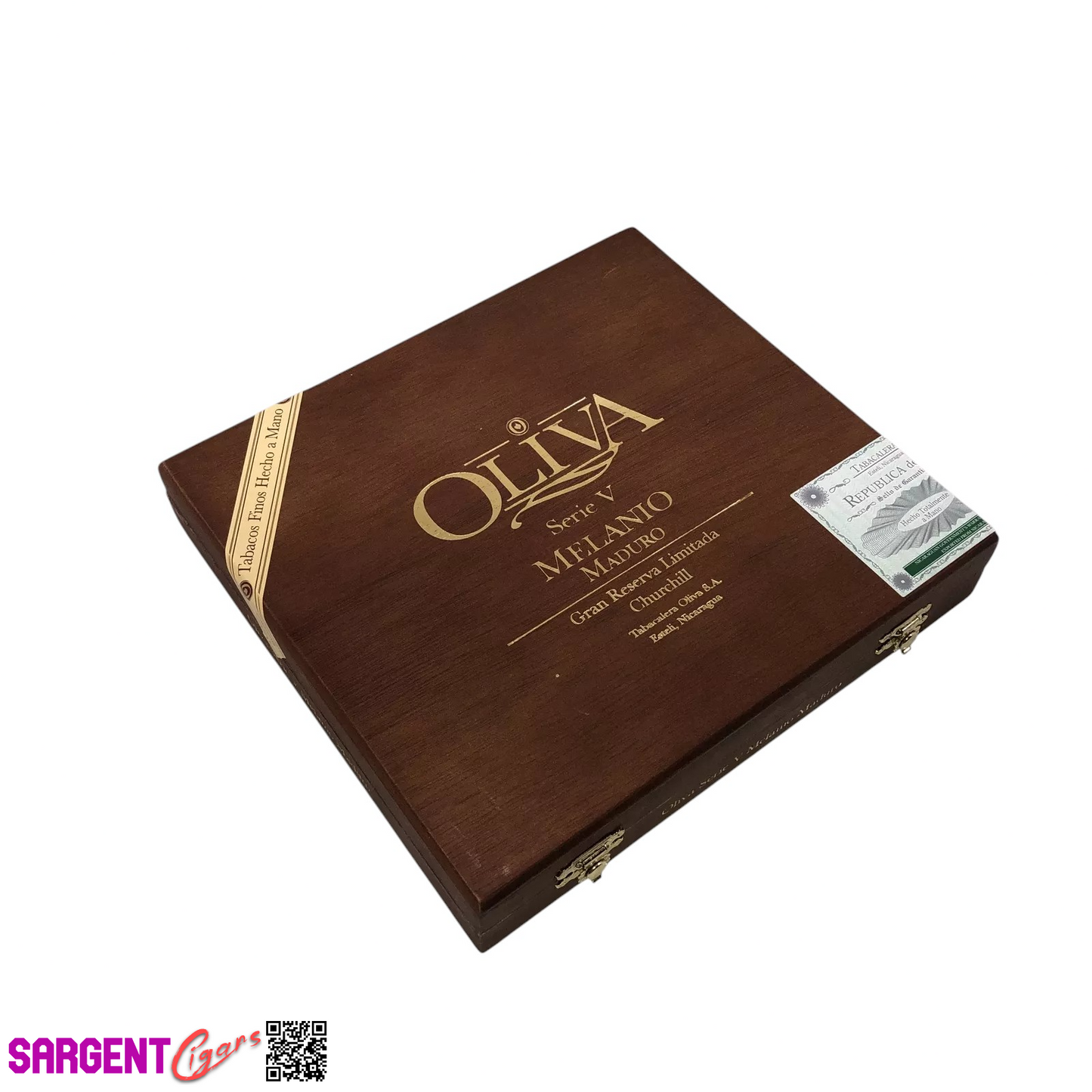 Oliva Serie V Melanio Churchill Empty Wooden Cigar Box 8.75x8x1.5