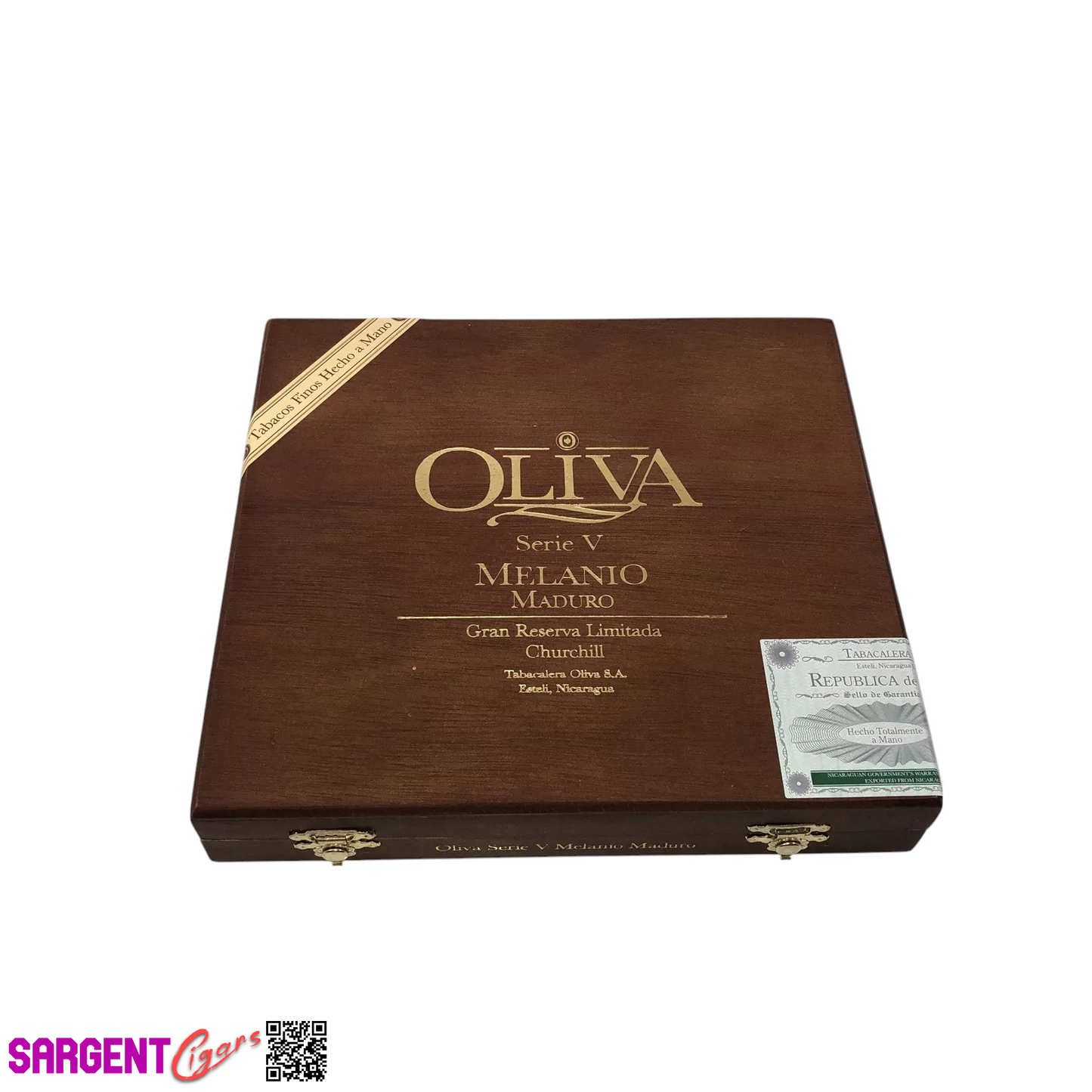 Oliva Serie V Melanio Churchill Empty Wooden Cigar Box 8.75x8x1.5