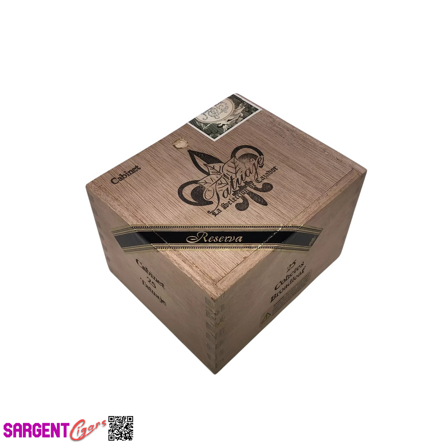Tatuaje Cabinet Cohetes Empty Wooden Cigar Box 5.5x4.75x3.75