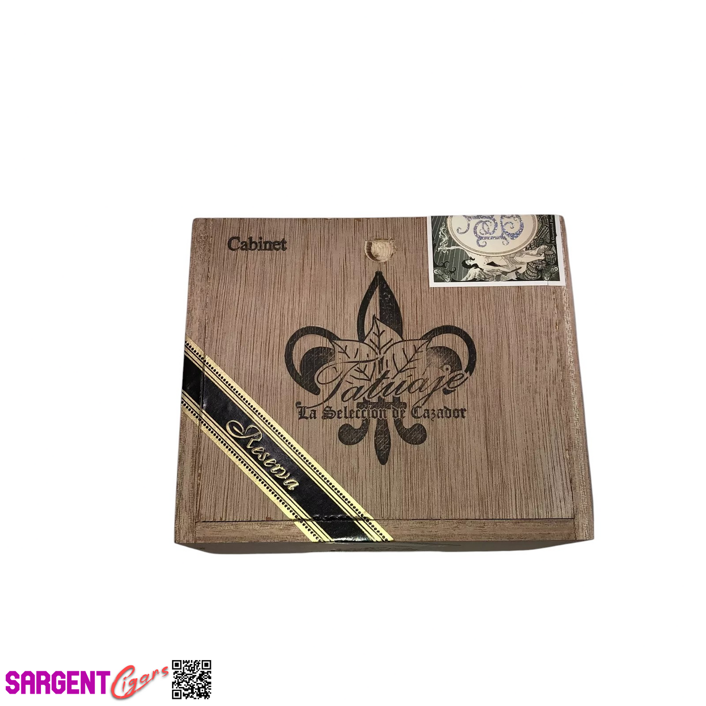 Tatuaje Cabinet Cohetes Empty Wooden Cigar Box 5.5x4.75x3.75