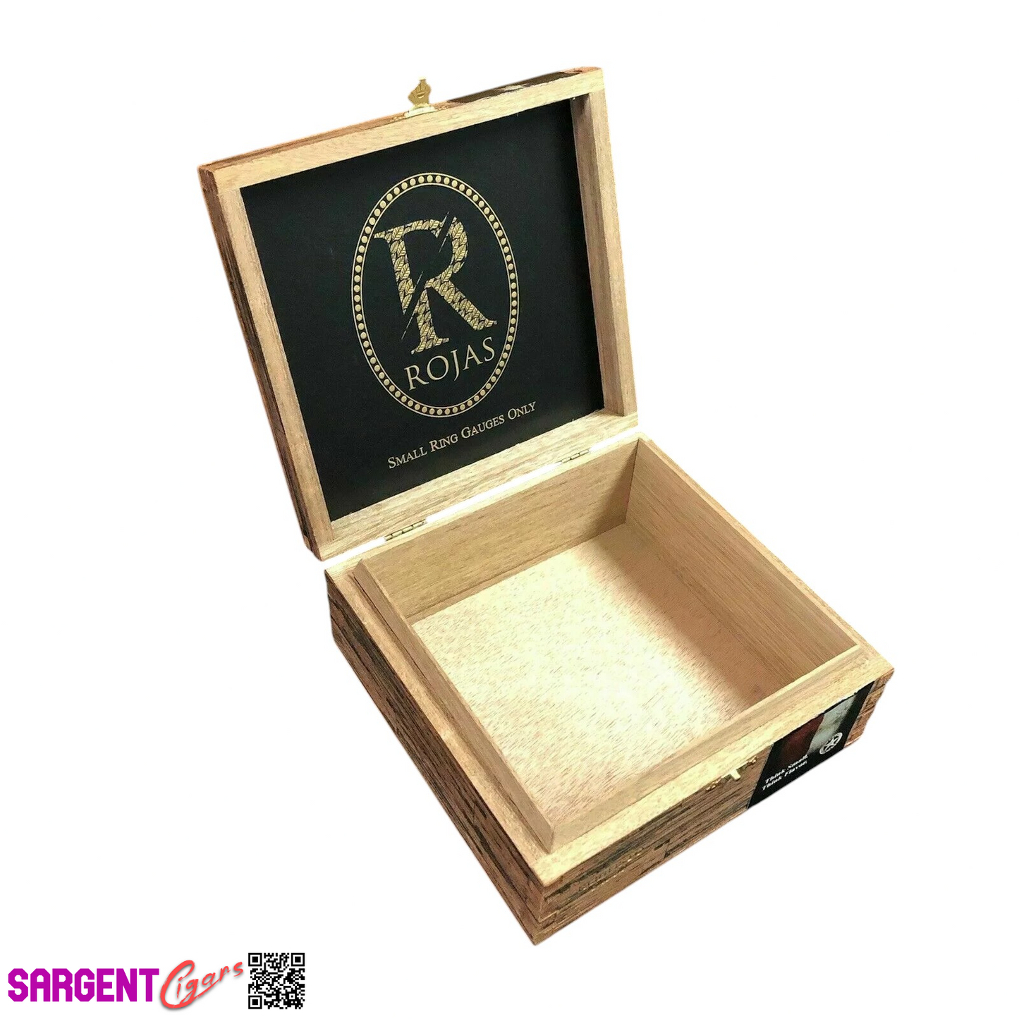 Rojas Robusto Maduro Empty Wooden Cigar Box 6.5x6x2.75