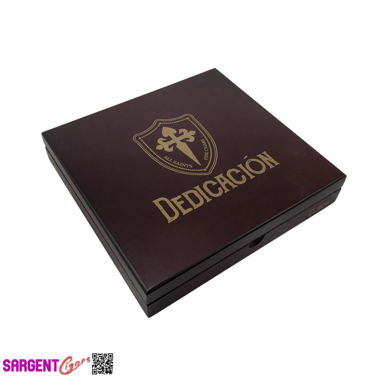 All Saints Cigars Dedication Coach Empty Wooden Cigar Box 8.5x8x1.5