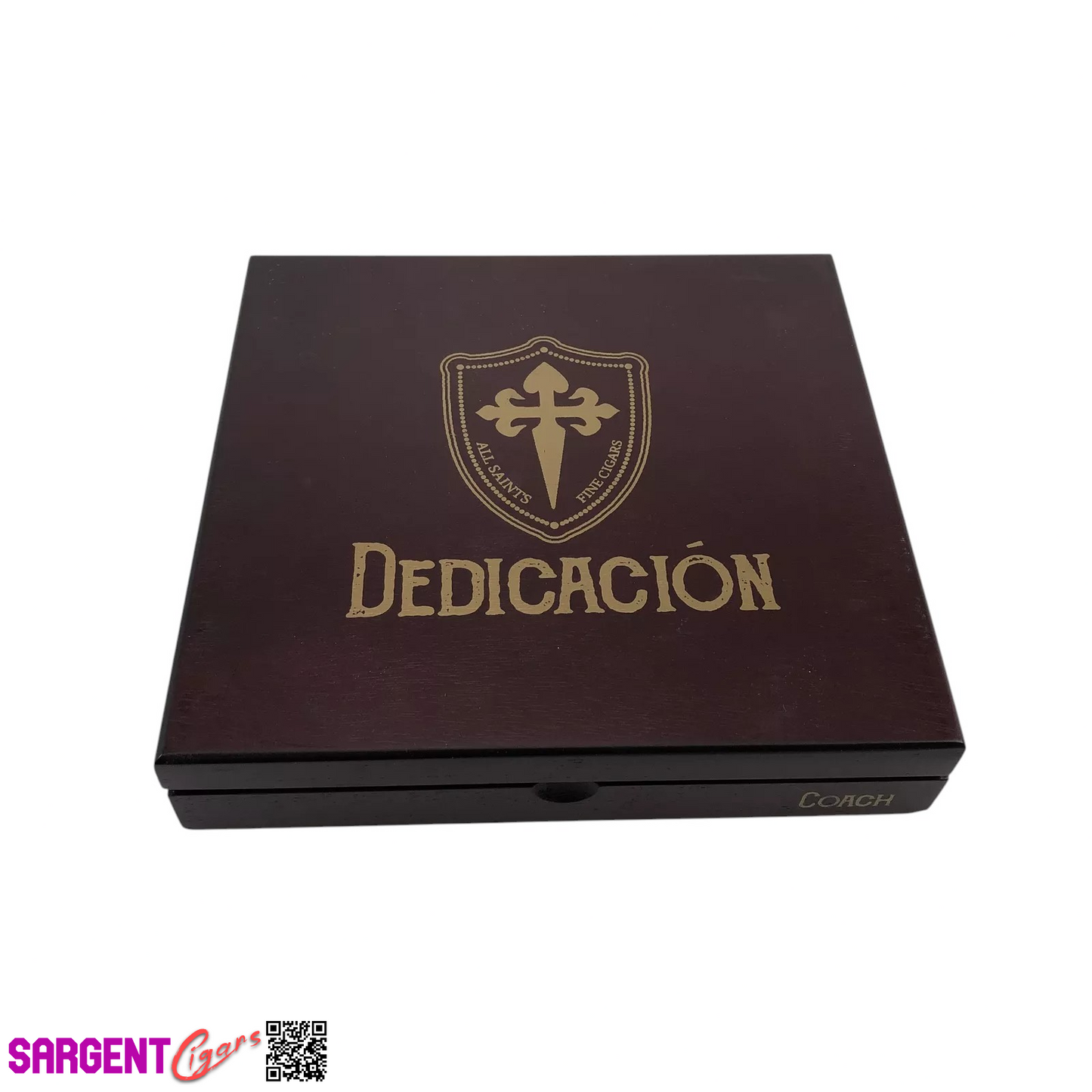 All Saints Cigars Dedication Coach Empty Wooden Cigar Box 8.5x8x1.5