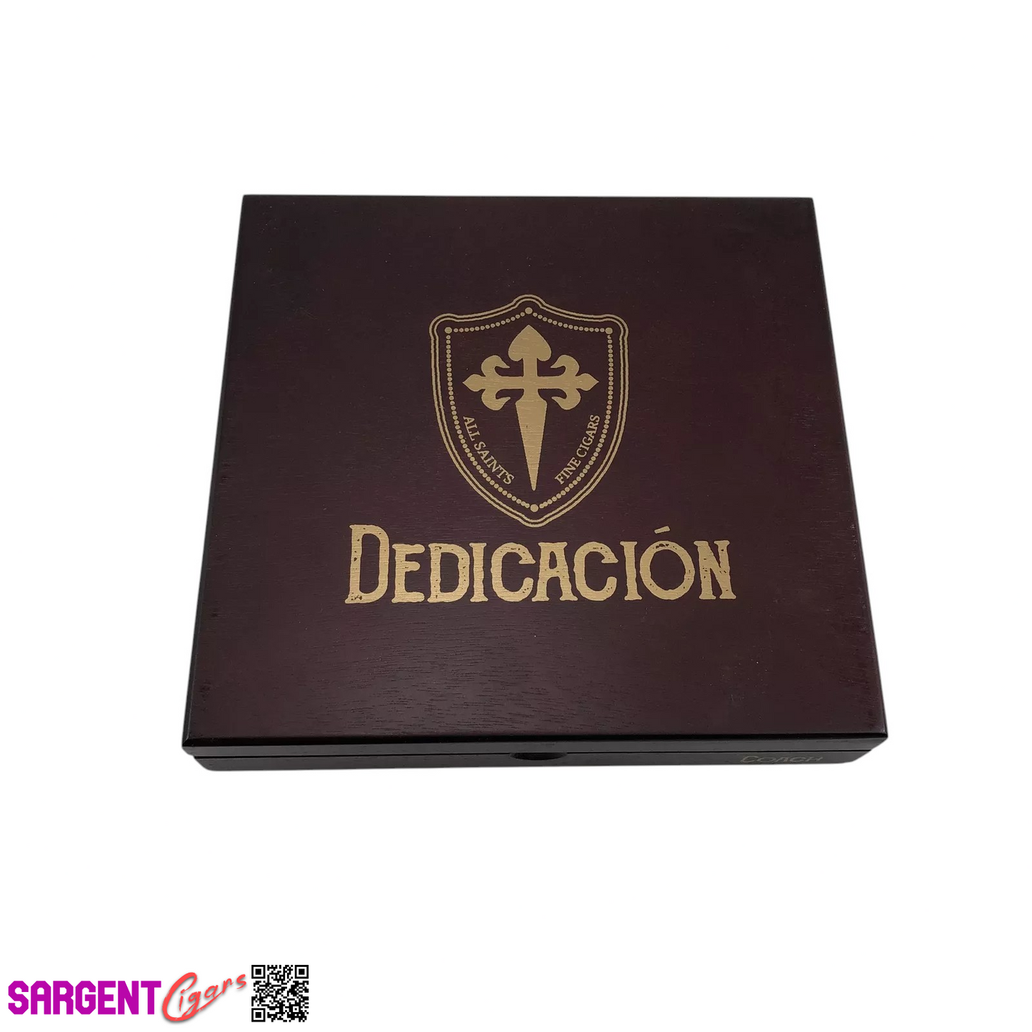 All Saints Cigars Dedication Coach Empty Wooden Cigar Box 8.5x8x1.5