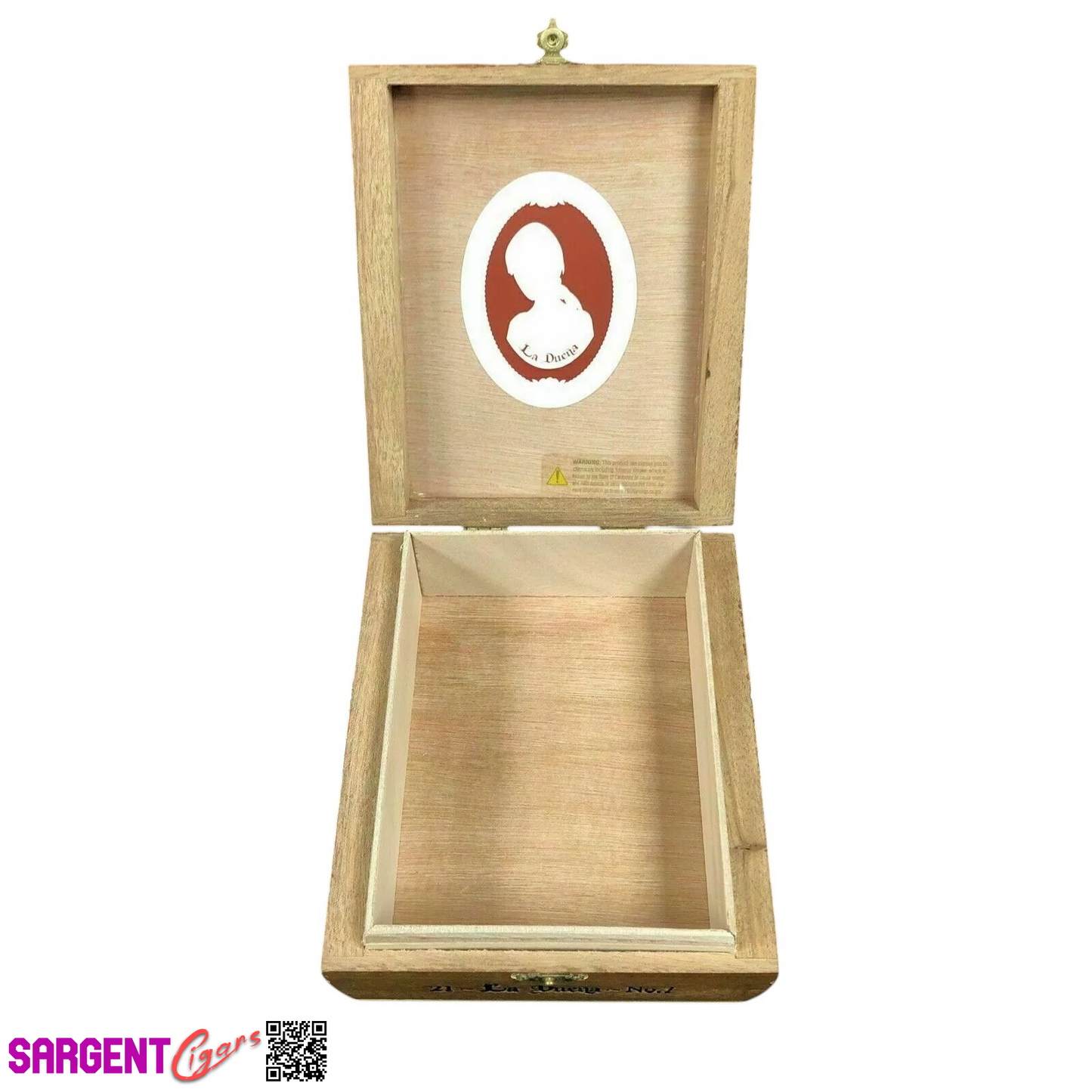 My Father Cigars La Duena No7 Empty Wooden Cigar Box 6x7x2.5