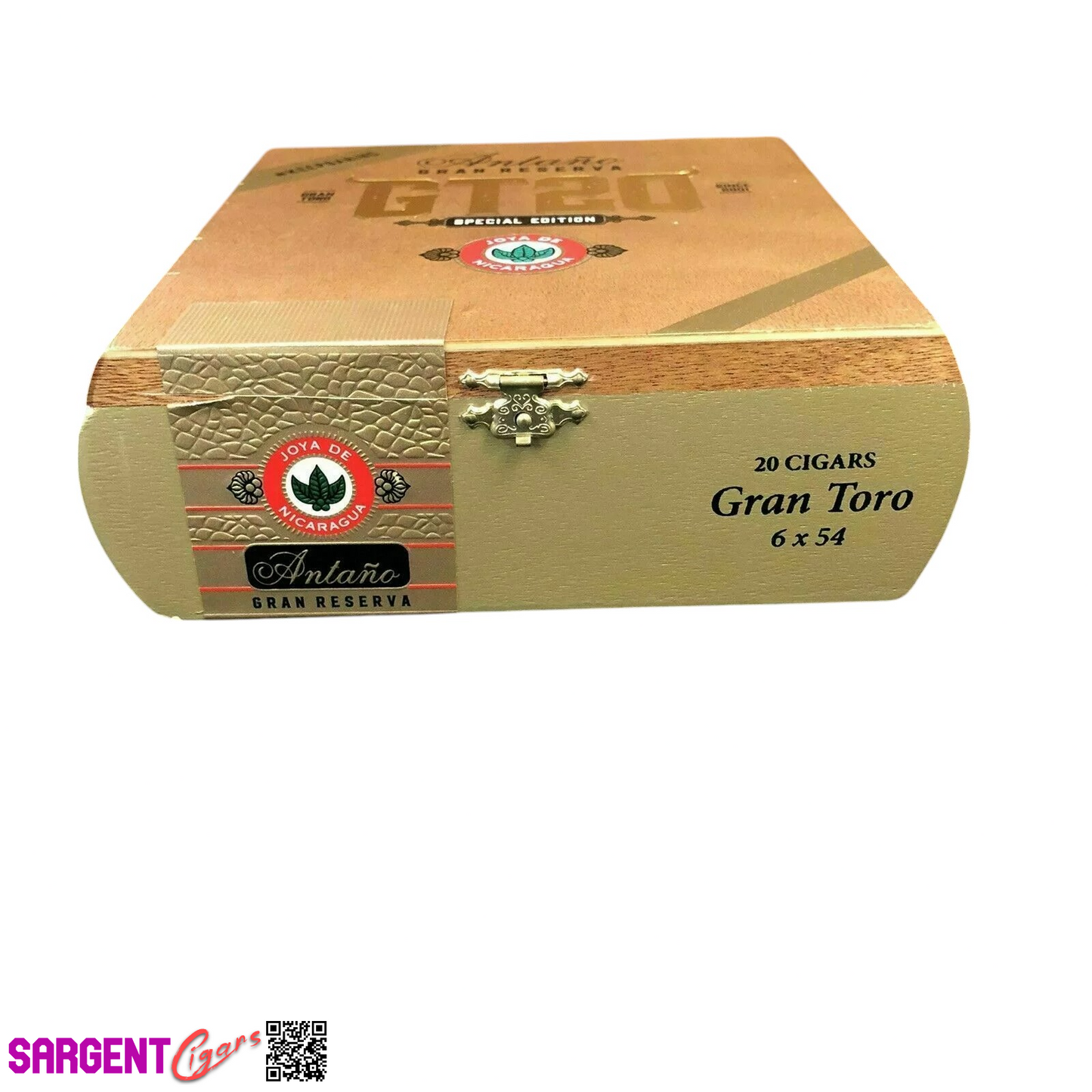 Joya De Nicaragua Antano GT20 Gran Toro Empty Wooden Cigar Box 7x7x2