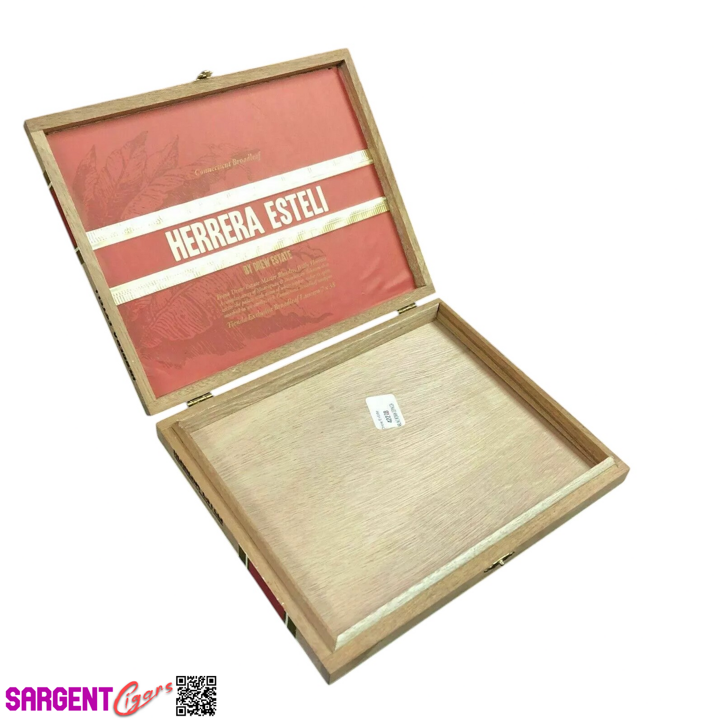 Herrera Esteli Lancero Empty Wooden Cigar Box 10x8x1