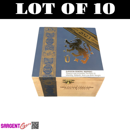 Lot of 10 Liga Privada Pancetta 2023 Empty Wooden Cigar Box 6x6x4 (N)