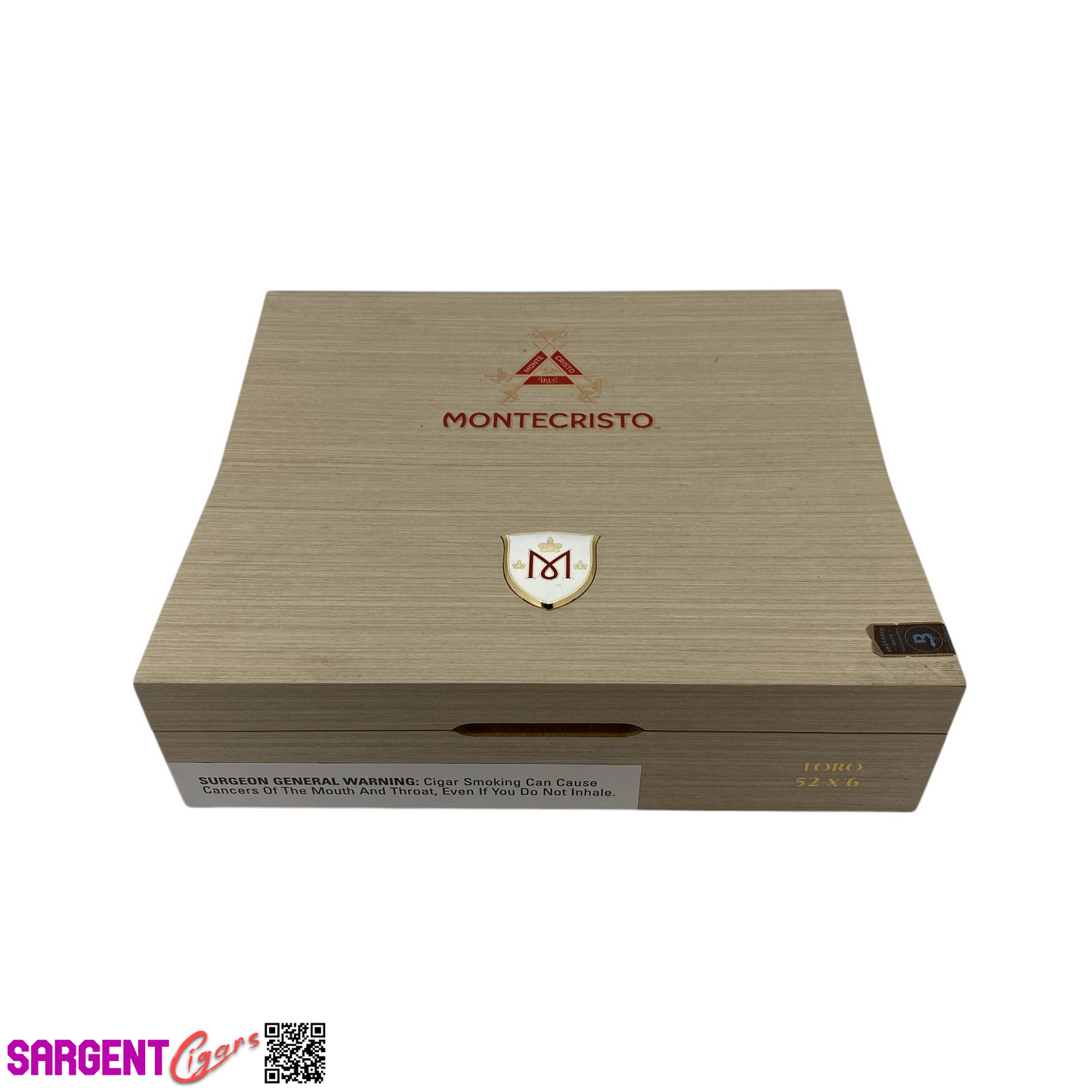 Montecristo M Toro Empty Wooden Cigar Box 9.75x8.5x2.75