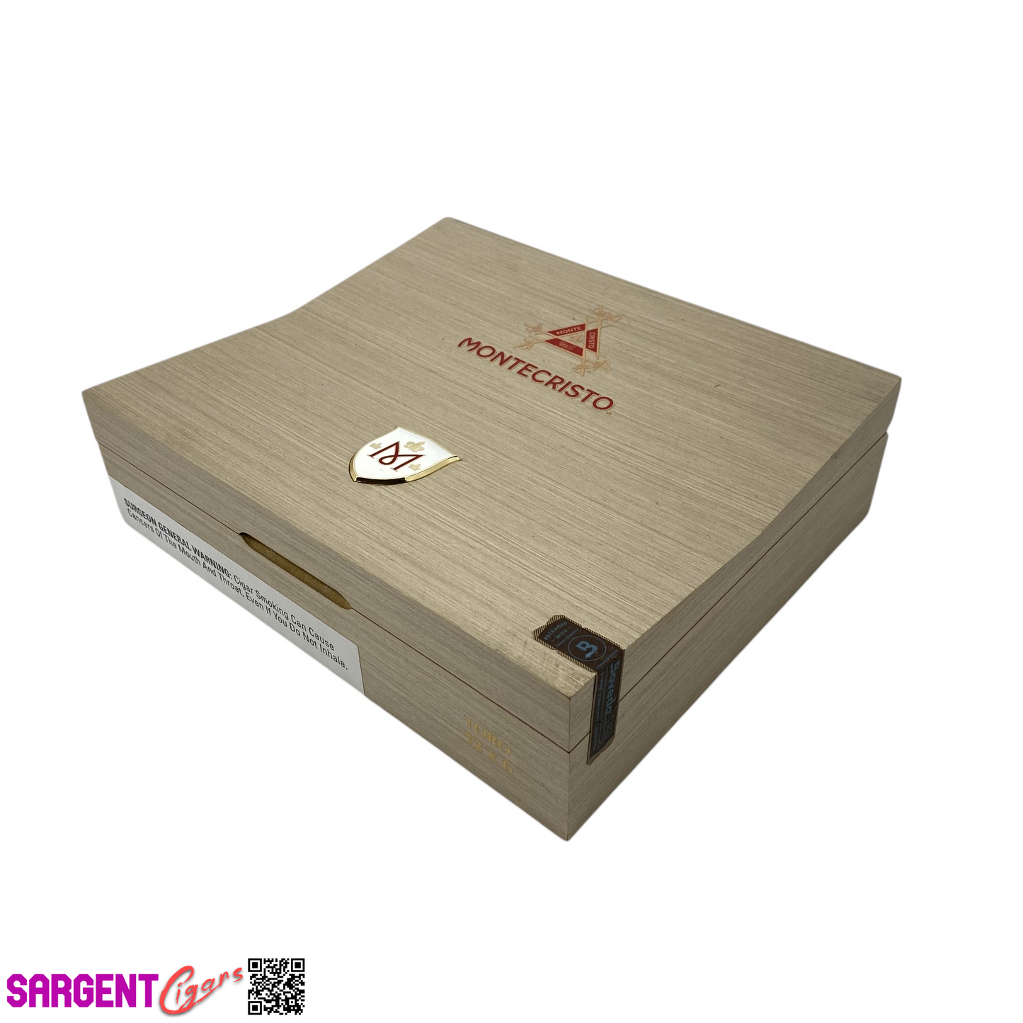 Montecristo M Toro Empty Wooden Cigar Box 9.75x8.5x2.75