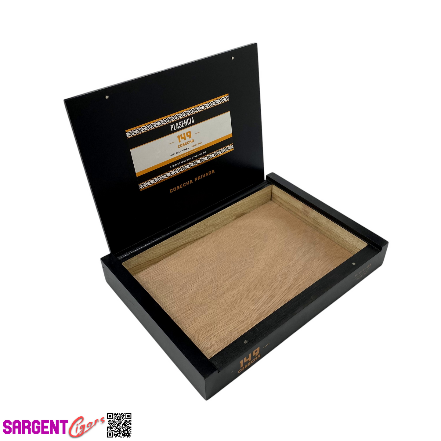 Plasencia 149 Cosecha Figurado Empty Wooden Cigar Box 10x7.25x1.5