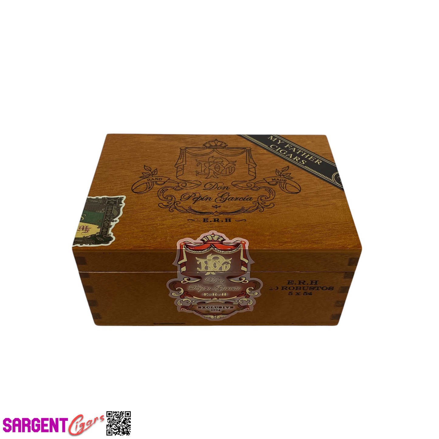 Don Pepin Garcia ERH Robusto Empty Wooden Cigar Box 6x4.25x2.75