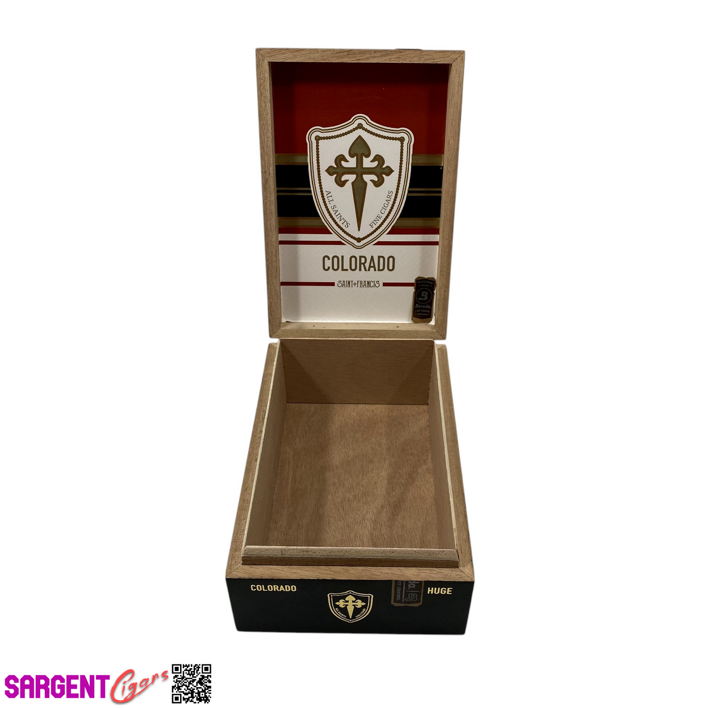 All Saints Cigars Colorado Huge Empty Wooden Cigar Box 4.5x7x2.5