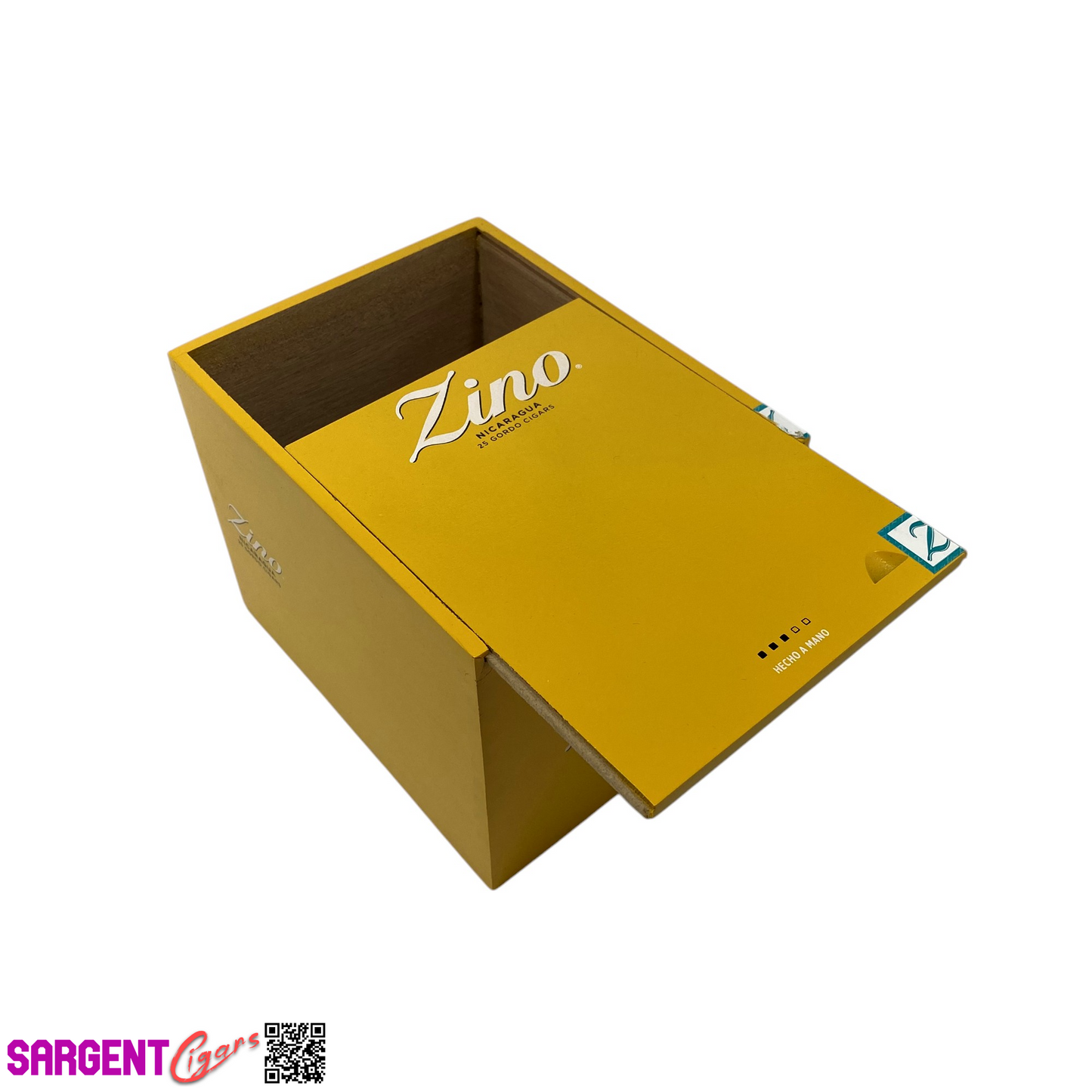 Zino Gordo Empty Wooden Cigar Box 5.25x6.5x5.25
