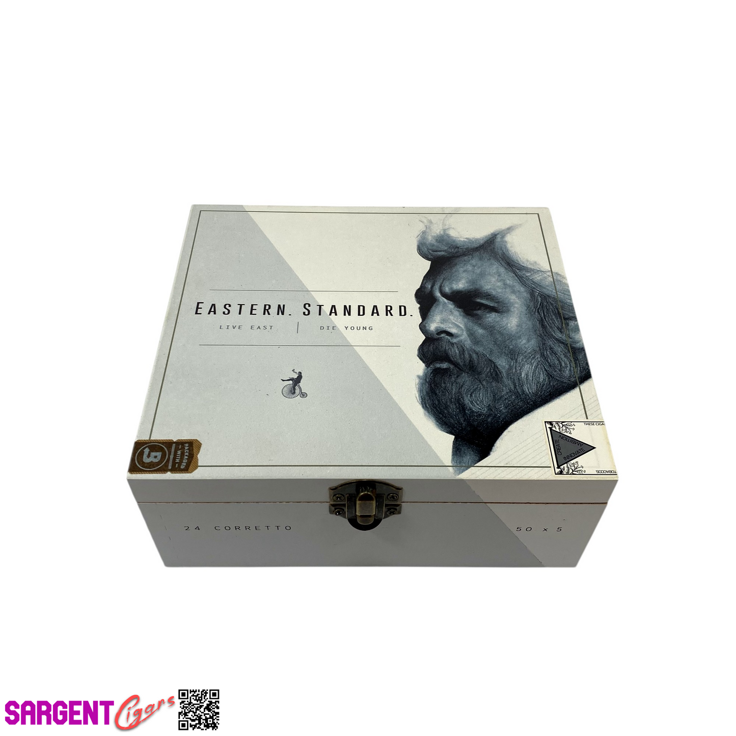 Caldwell Eastern Standard Corretto Empty Wooden Cigar Box 7x6.25x2.75