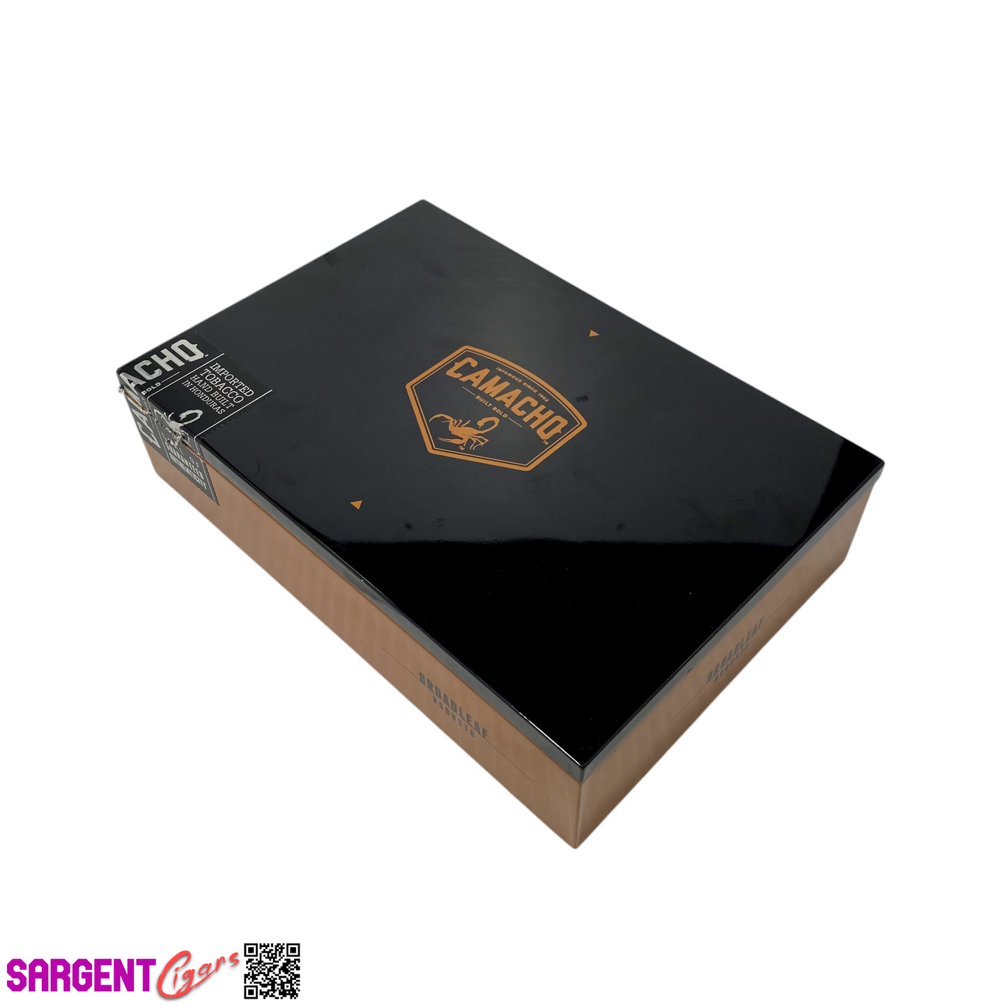 Camacho Broadleaf Robusto Empty Wooden Cigar Box 8.75x6x2.25