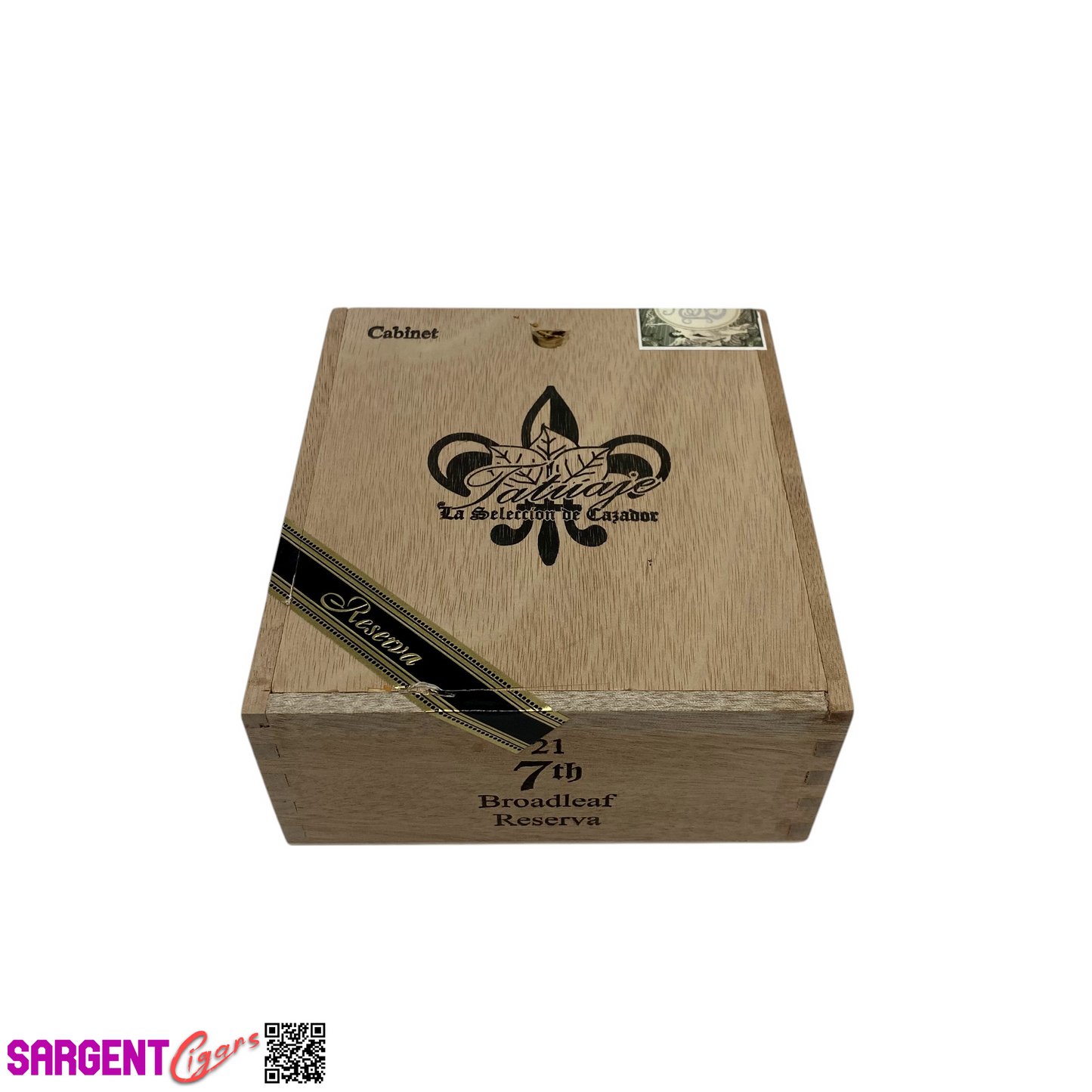 Tatuaje Cabinet 7th Cabinet Empty Wooden Cigar Box 5.75x6.25x2.5