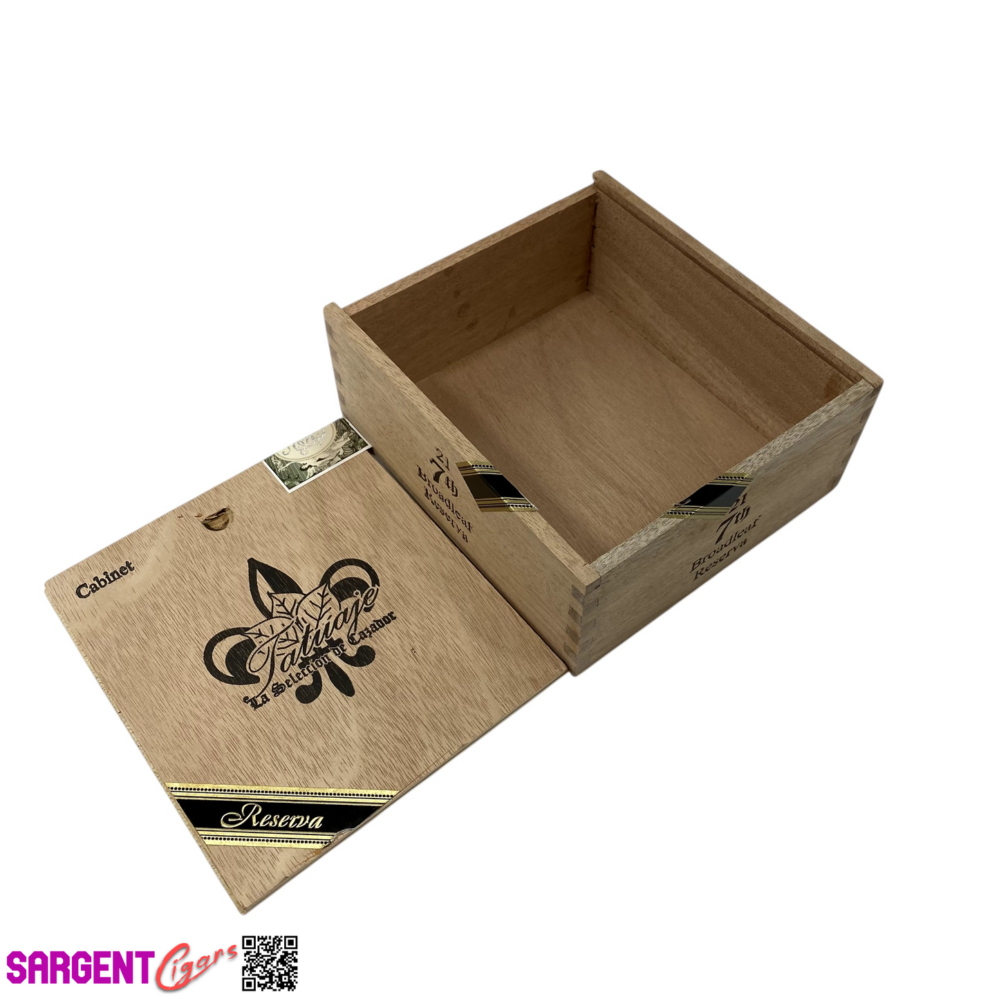 Tatuaje Cabinet 7th Cabinet Empty Wooden Cigar Box 5.75x6.25x2.5