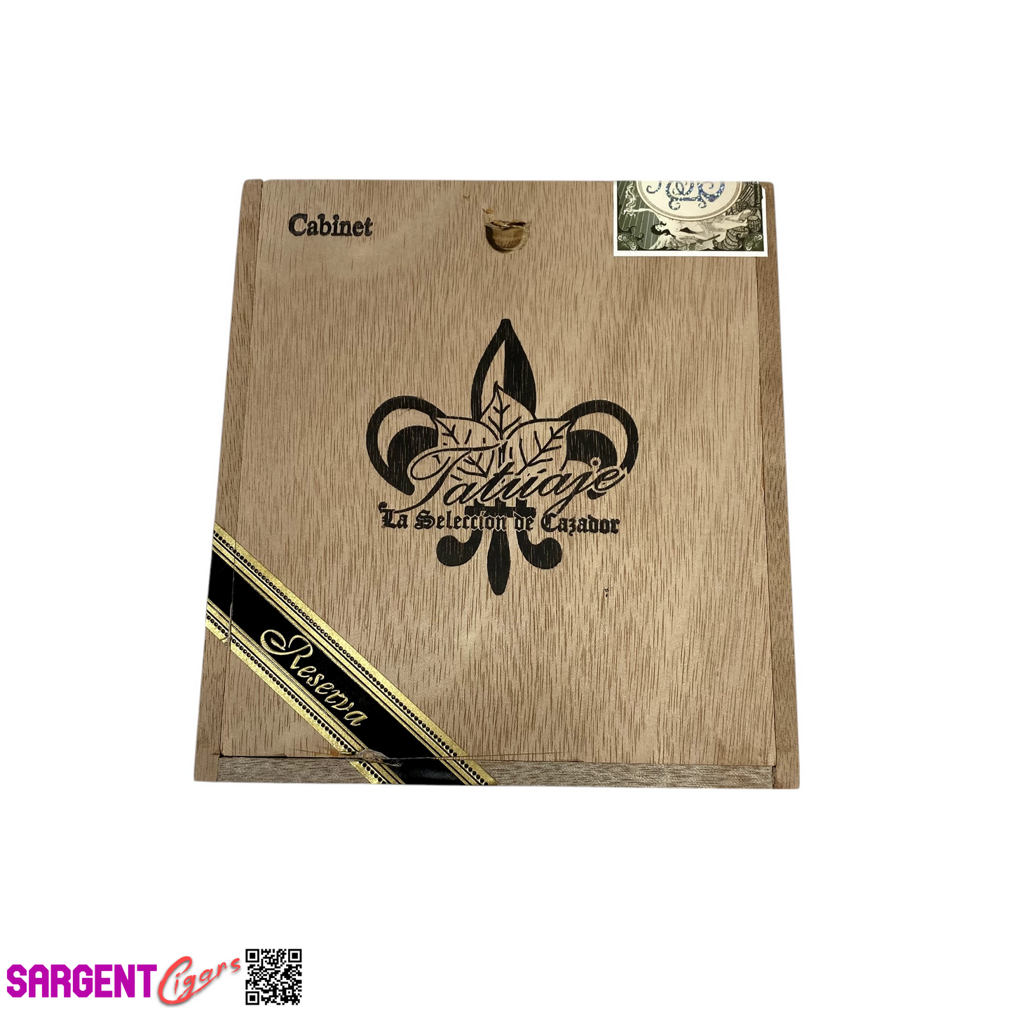 Tatuaje Cabinet 7th Cabinet Empty Wooden Cigar Box 5.75x6.25x2.5