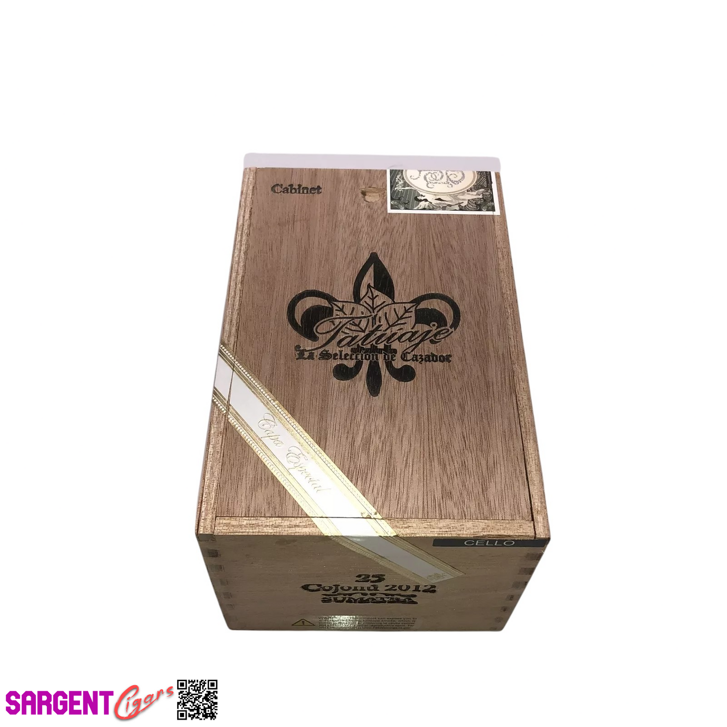 Tatuaje Cojonu 2012 Empty Wooden Cigar Box 4.75x7.25x4