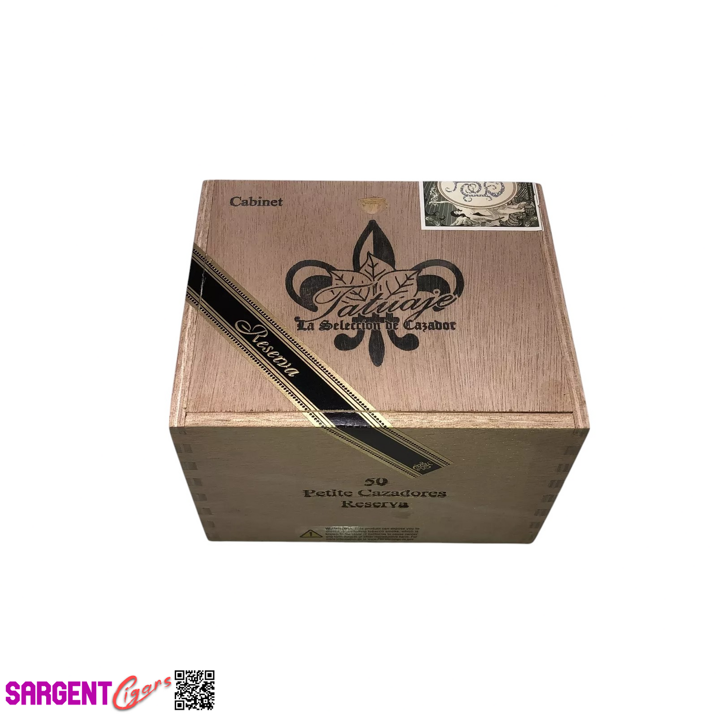 Tatuaje Petite Cazadores Empty Wooden Cigar Box 5.75x4.75x4.25