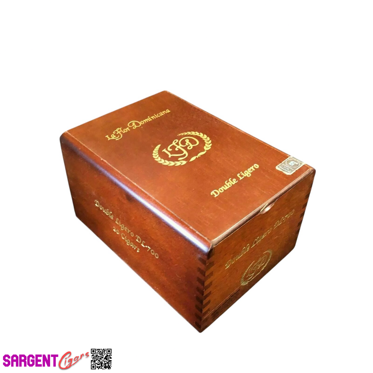 LFD Double Ligero DL700 Empty Wooden Cigar Box 5.25x7.5x4