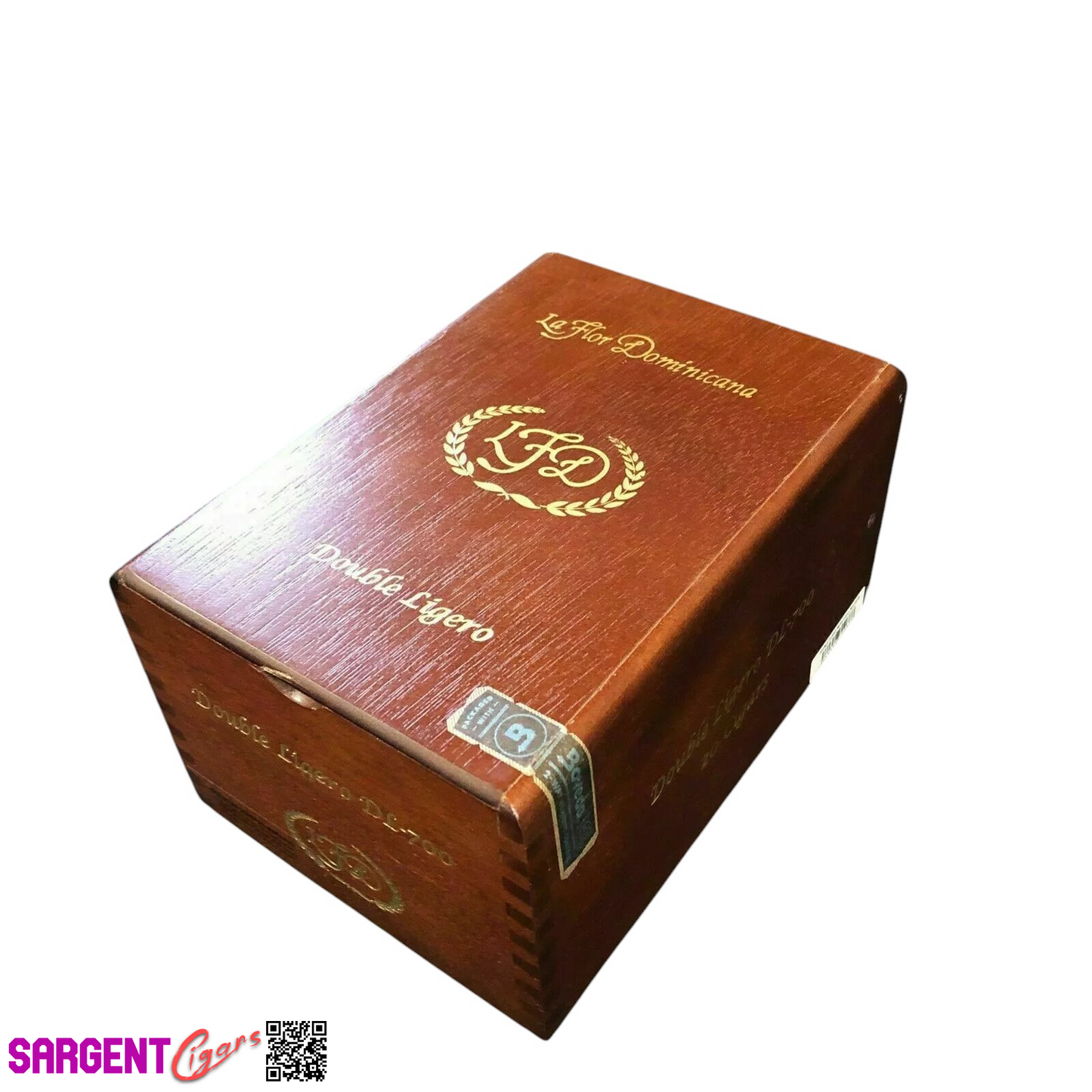 LFD Double Ligero DL700 Empty Wooden Cigar Box 5.25x7.5x4