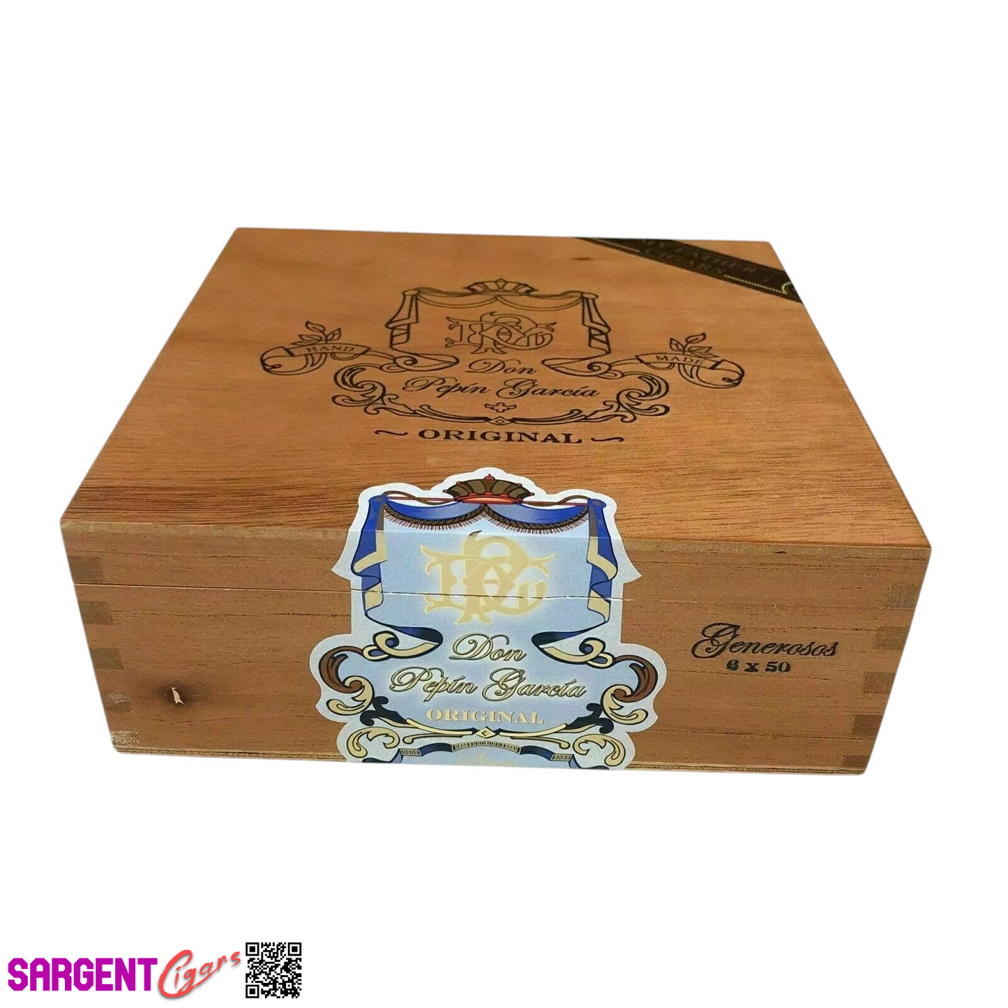 Don Pepin Garcia Original Invictos Empty Wooden Cigar Box 7x6x3