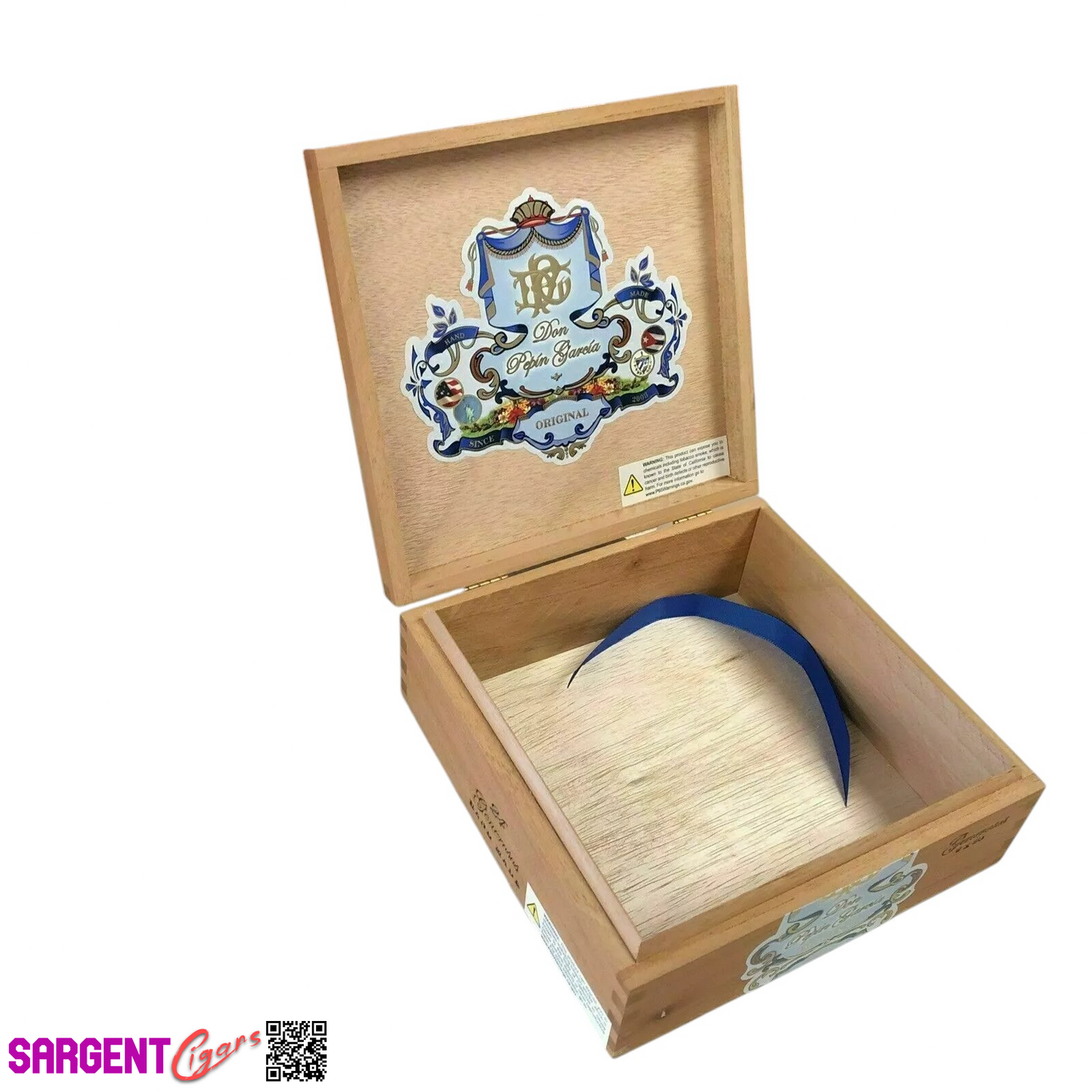 Don Pepin Garcia Original Invictos Empty Wooden Cigar Box 7x6x3