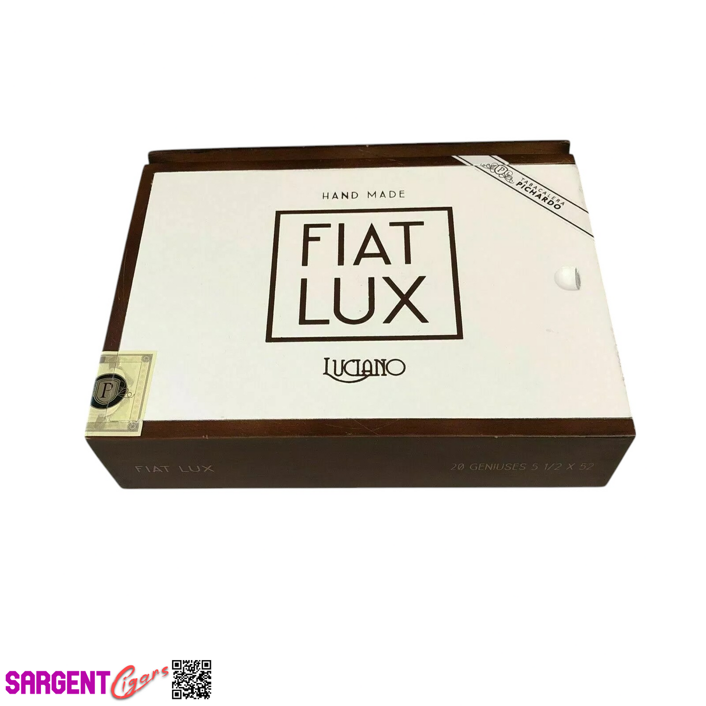 Fiat Lux Acumen Empty Wooden Cigar Box 9.25x7.25x2.5