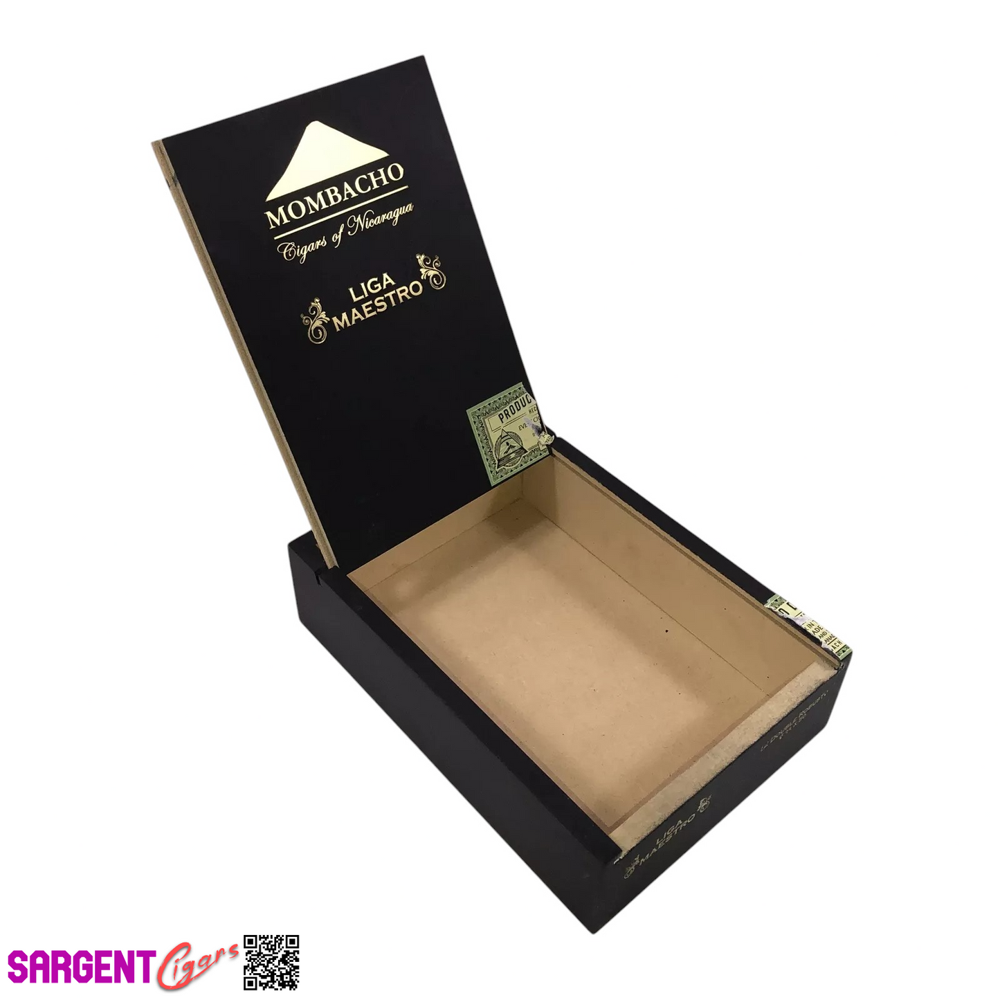 Mombacho Liga Maestro Empty Wooden Cigar Box 5.5x7.75x2