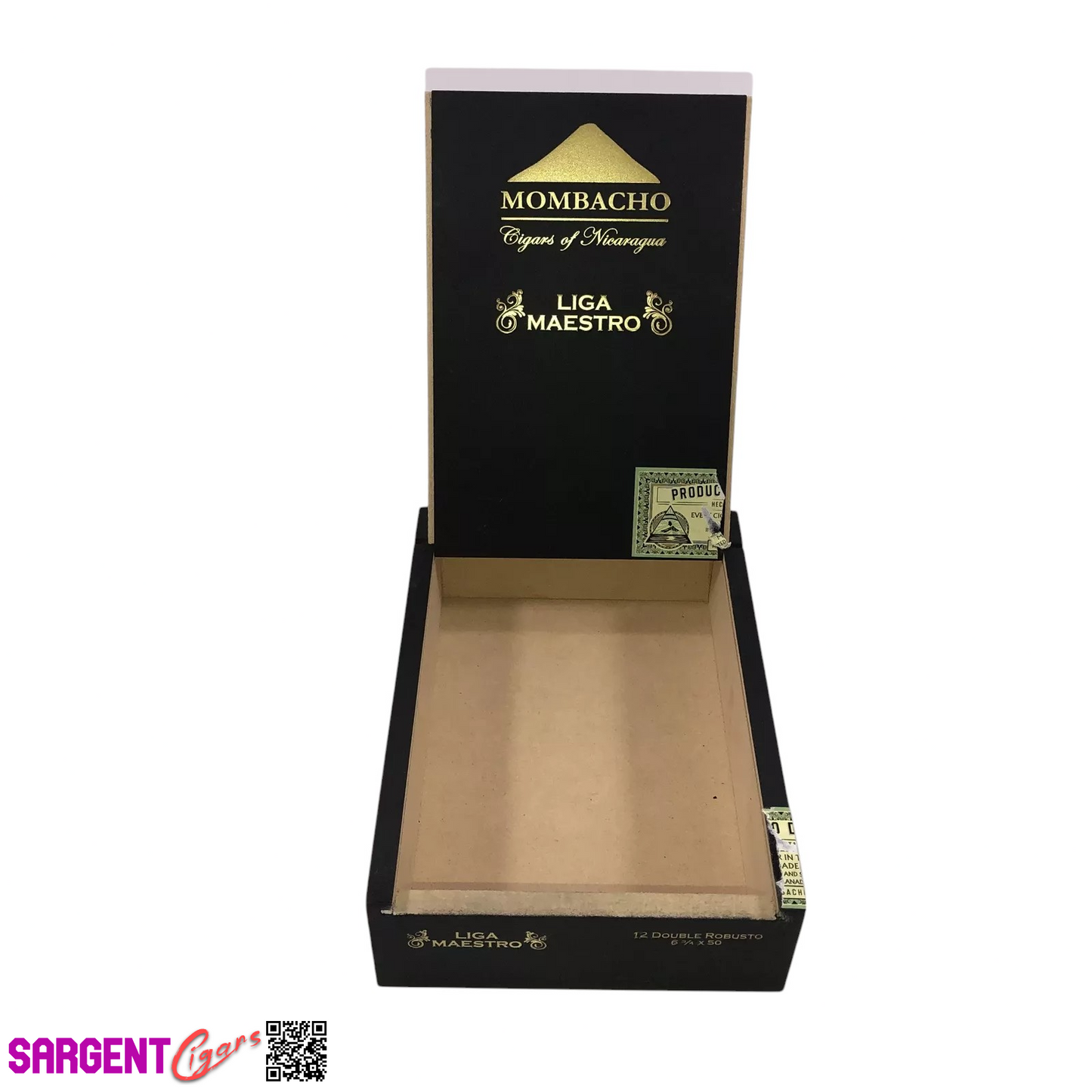 Mombacho Liga Maestro Empty Wooden Cigar Box 5.5x7.75x2