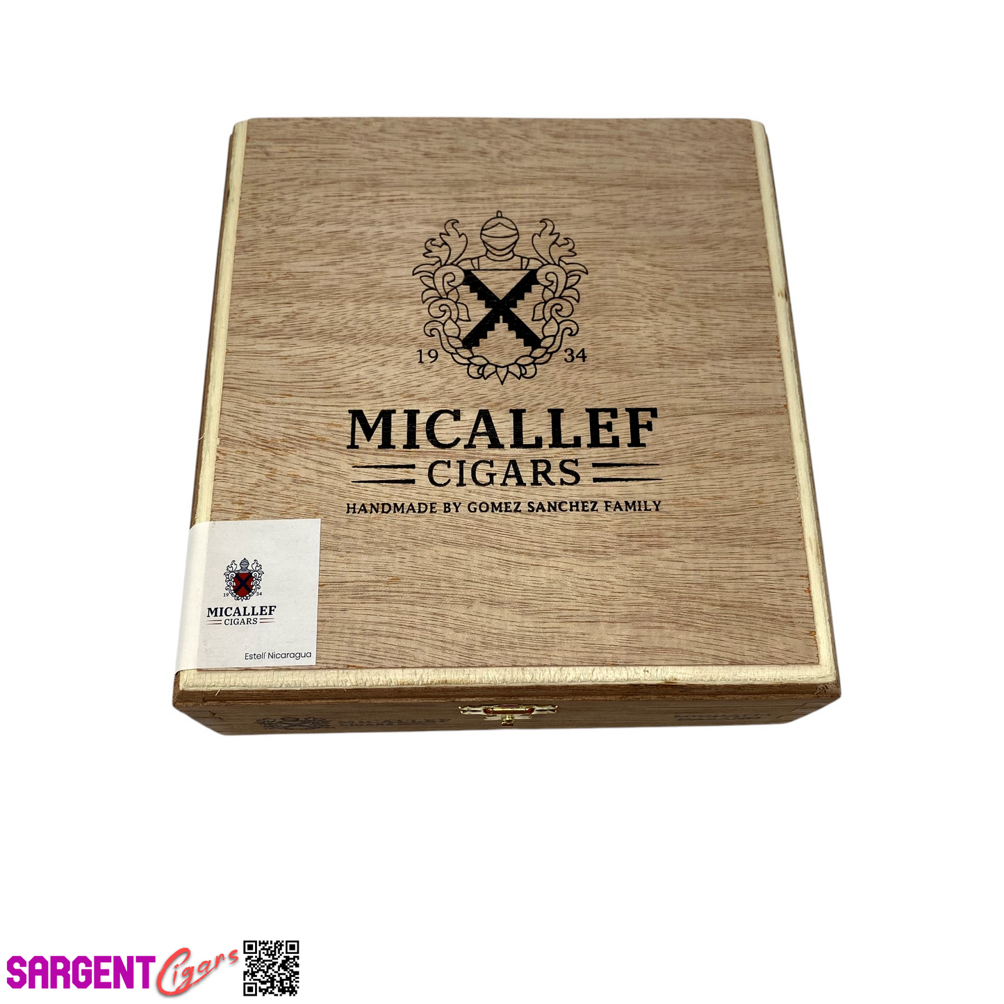 Micallef Migdalia Wooden Cigar Box 6.75x7x2.5