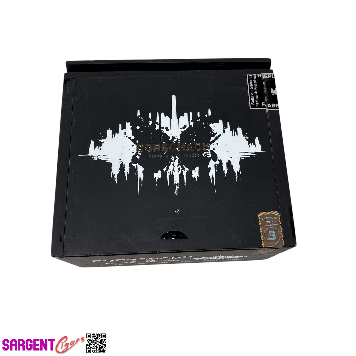 Rorschach Petite Panatela Empty Wooden Cigar Box 6.5x6x3.5