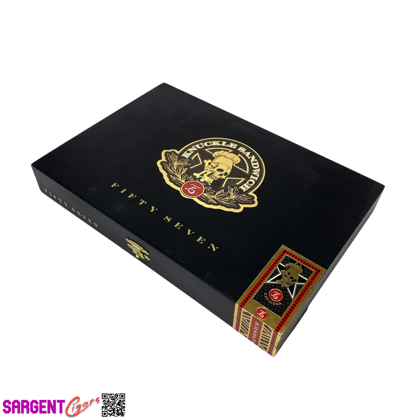 Guy Fieri Knuckle Sandwich 57 Empty Wooden Cigar Box 10.25x7.25x1.5