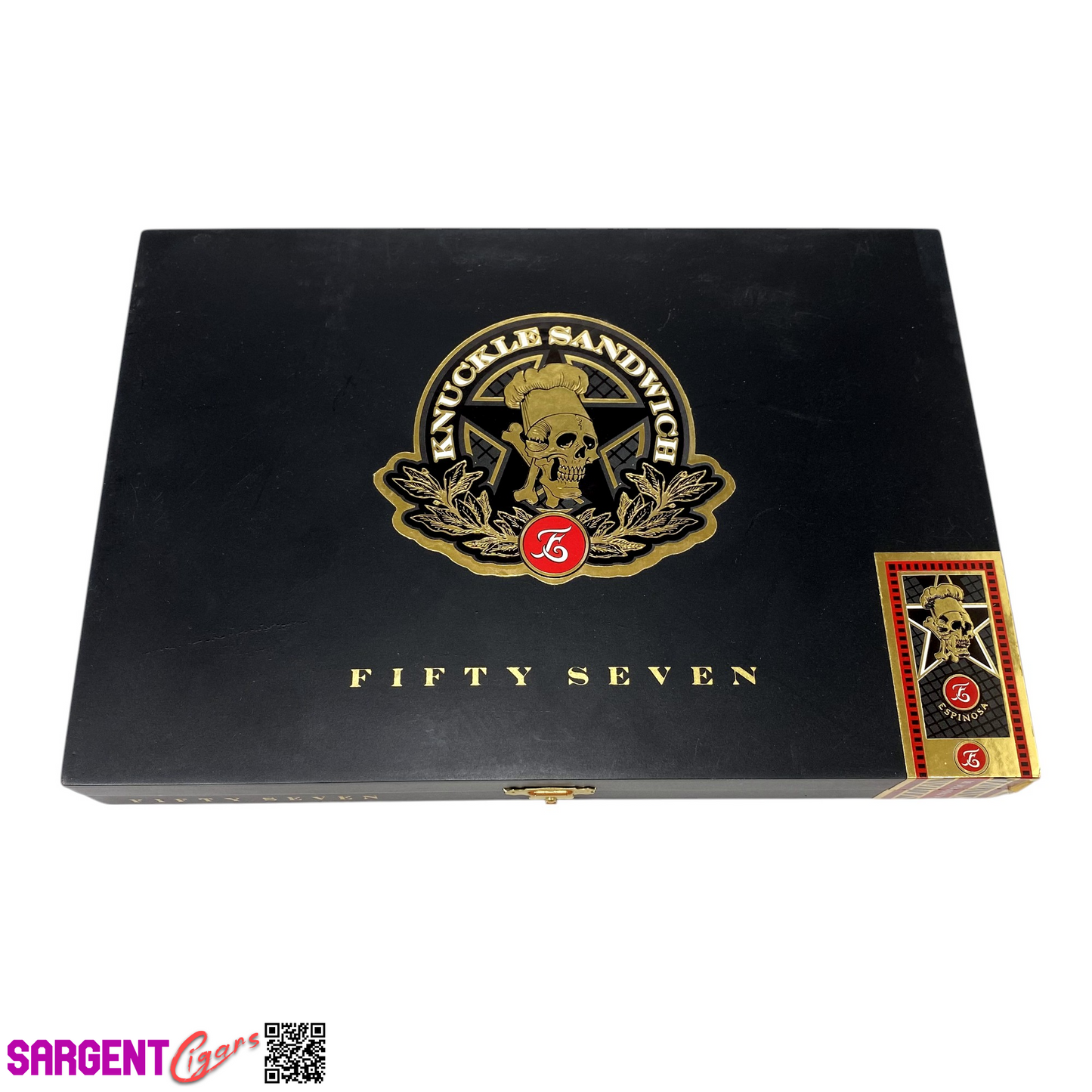 Guy Fieri Knuckle Sandwich 57 Empty Wooden Cigar Box 10.25x7.25x1.5