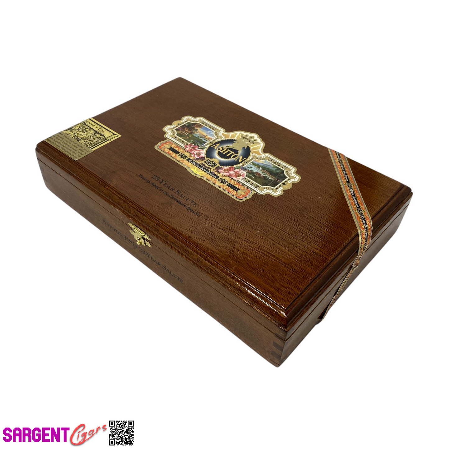 Ashton ESG 23 Year Salute Empty Wooden Cigar Box 11.25x7.5x2.25